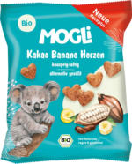 dm-drogerie markt MOGLi Kindersnack Kakao Banane Herzen ab 3 Jahren - bis 30.09.2025