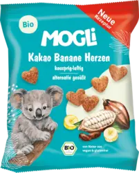 MOGLi Kindersnack Kakao Banane Herzen ab 3 Jahren