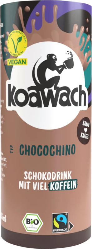 koawach Trinkfertiger Schokodrink, Chocochino mit Koffein
