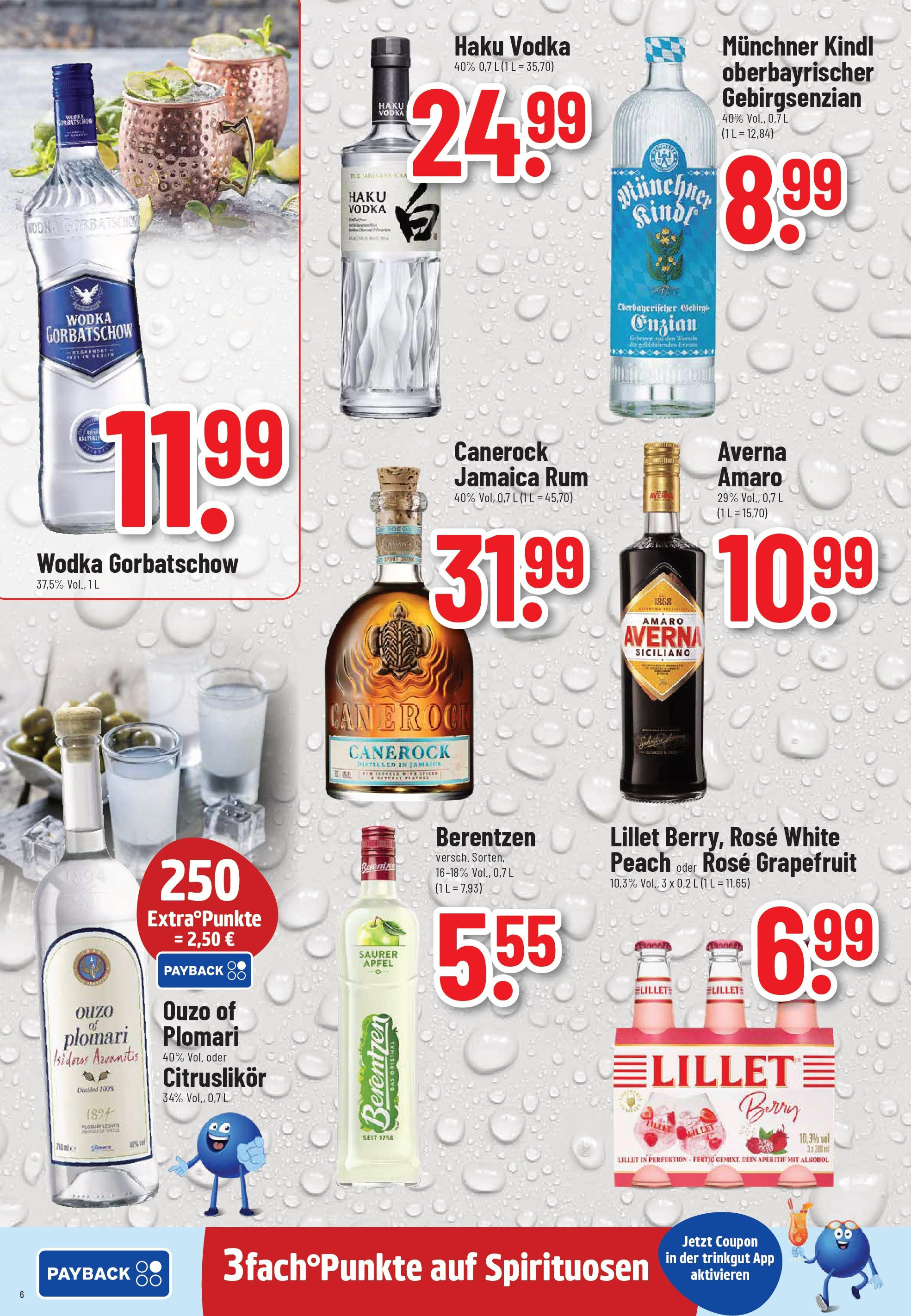 Trinkgut - trinkgut: Wochenangebote (ab 14.09.2025) » Angebote online | Seite: 6 | Produkte: Ouzo, Rum, Wodka gorbatschow, Vodka
