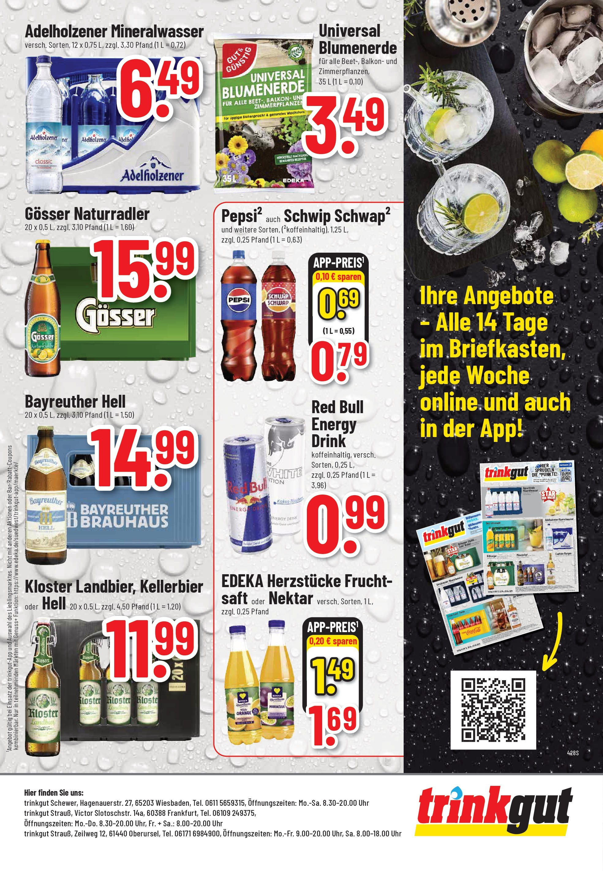 Trinkgut - trinkgut: Wochenangebote (ab 14.09.2025) » Angebote online | Seite: 8 | Produkte: Bayreuther hell, Red bull, Captain morgan, Pepsi