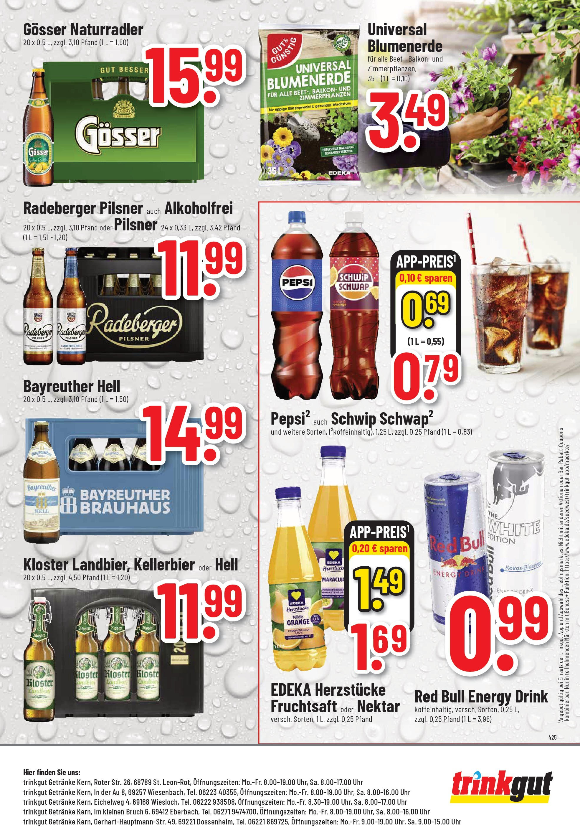 Trinkgut - trinkgut: Wochenangebote (ab 14.09.2025) » Angebote online | Seite: 8 | Produkte: Red bull, Energy, Pepsi, Radeberger pilsner