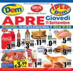 Dem Apre Giovedi 11 Settembre - al 16.09.2025