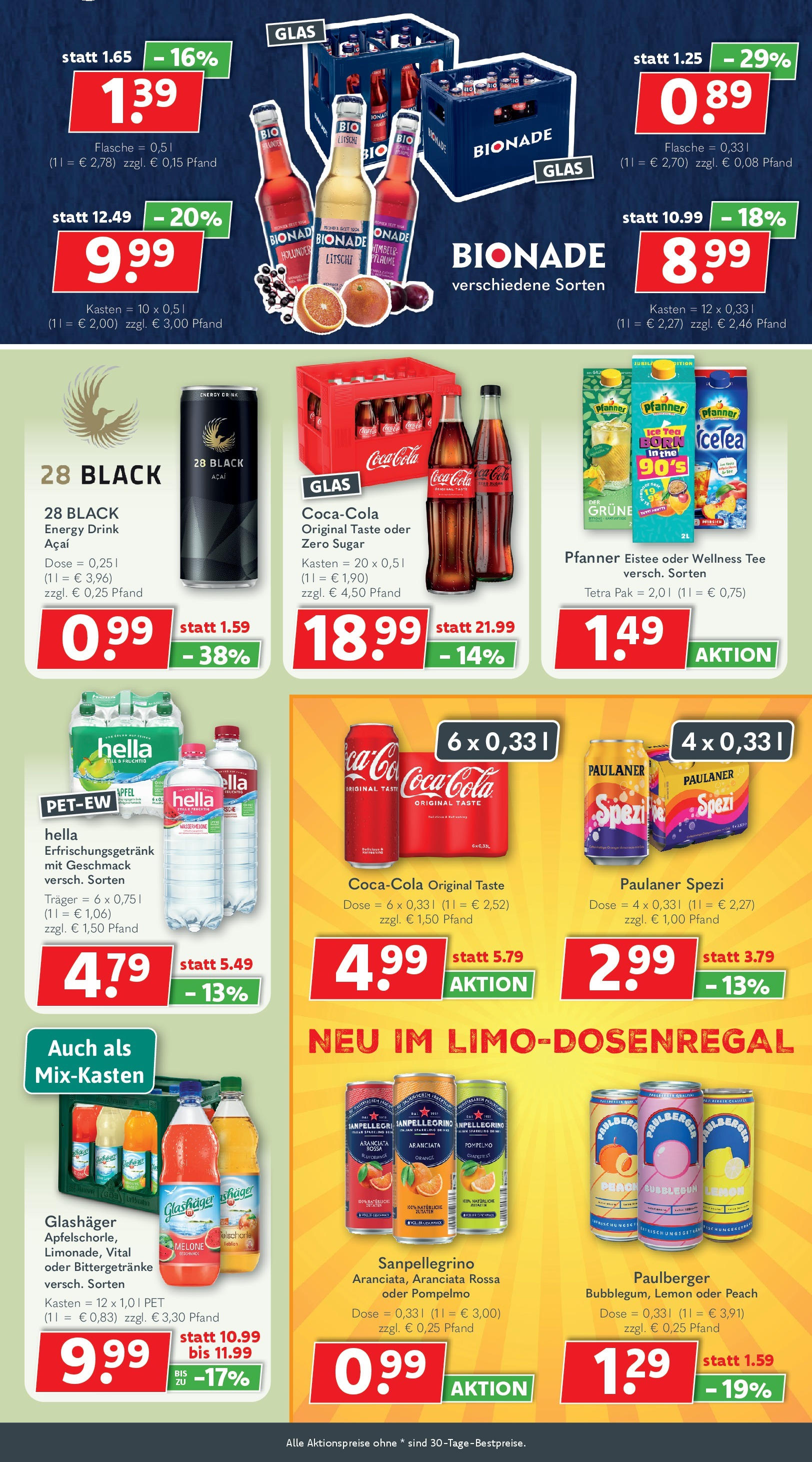 Getränkeland - Getränkeland: Getränkeangebote (ab 14.09.2025) zum Blättern | Seite: 5 | Produkte: Coca cola, Energy, Bionade, Pfanner eistee