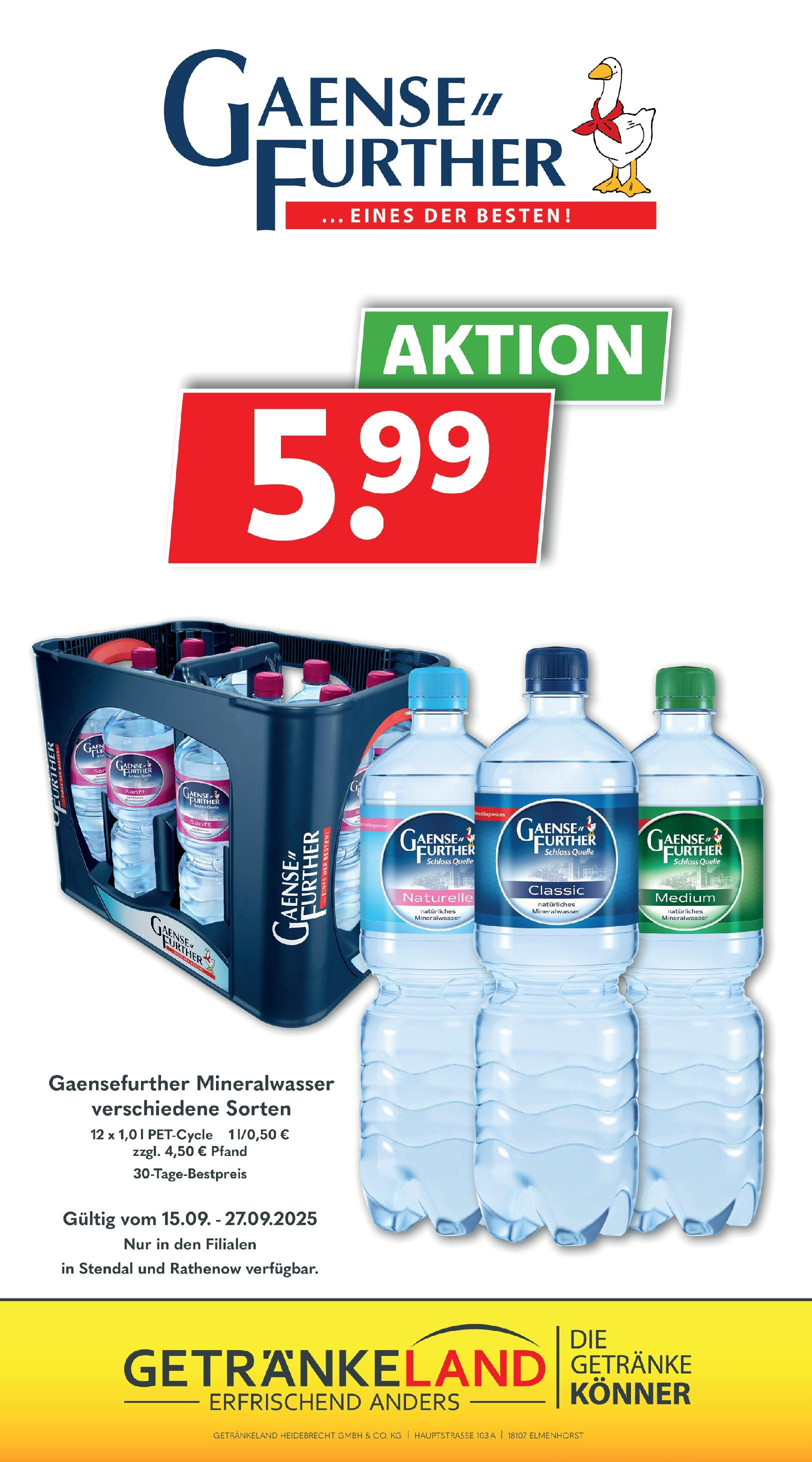Getränkeland - Getränkeland: Getränkeangebote (ab 14.09.2025) zum Blättern | Seite: 13 | Produkte: Mineralwasser