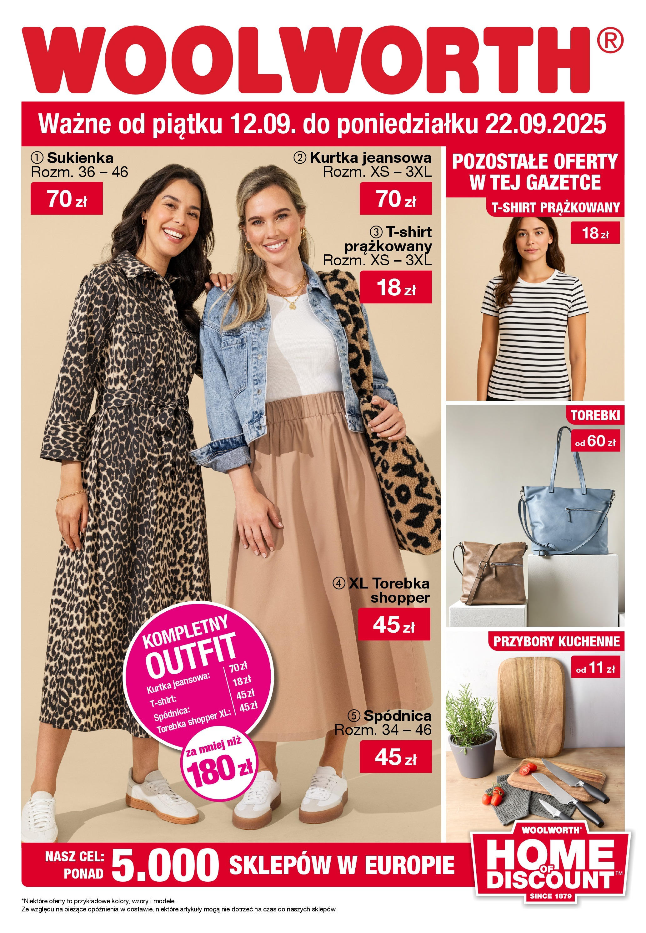 Woolworth - Woolworth: Tygodniowe targi od (11.09.2025 - 22.09.2025) | Strona: 1 | Produkty: Kurtka, Torebka, Sukienka, Torebki Woolworth - Woolworth: Tygodniowe targi od (11.09.2025 - 22.09.2025) | Strona: 1 | Produkty: Kurtka, Torebka, Sukienka, Torebki
