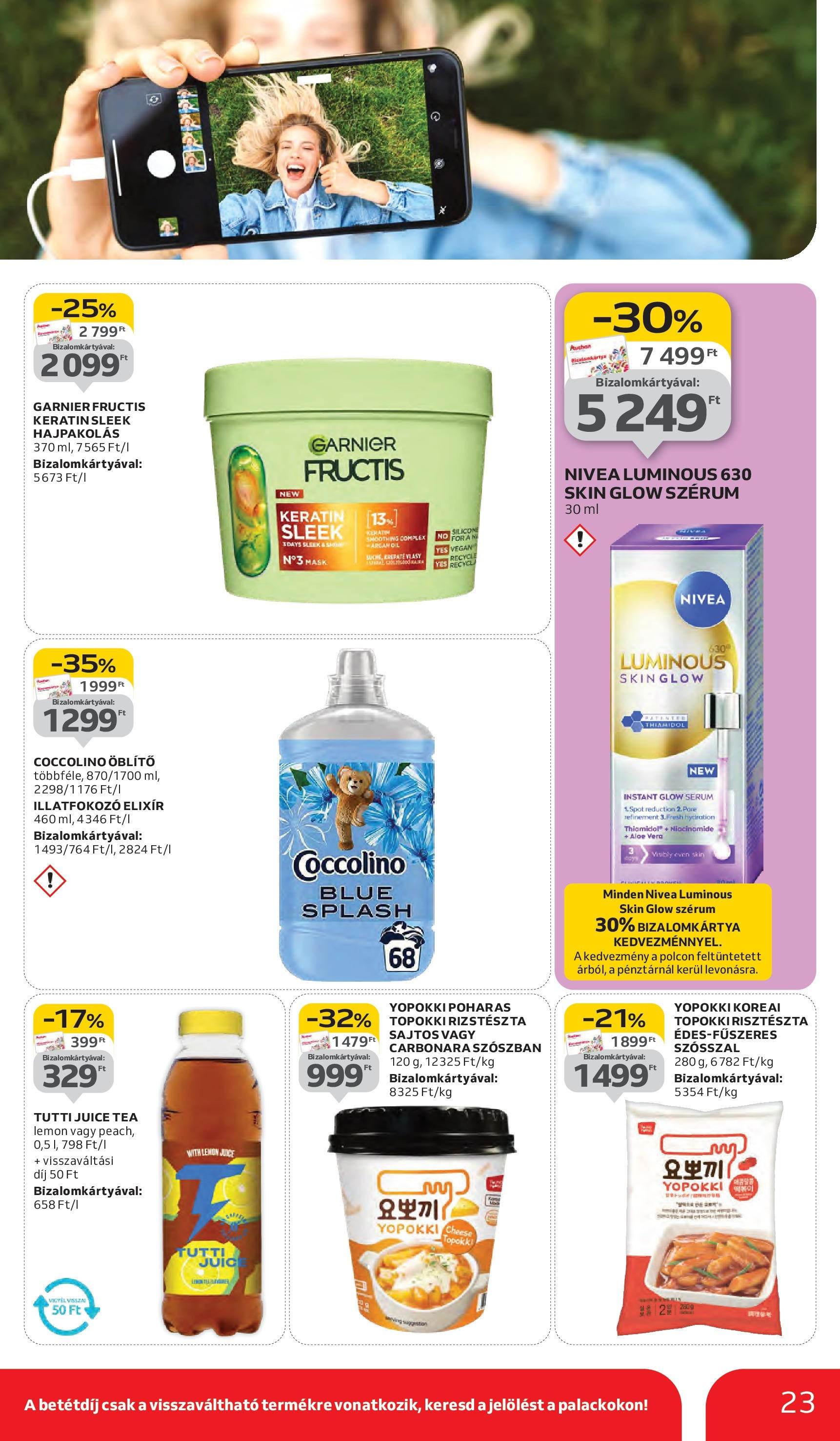 Auchan - Auchan újság érvényessége 09.17.-ig - 2025.09.10. -tól/töl > akció, lapozható szórólap 🛍️ | Oldal: 23 | Termékek: Hajpakolás, Aloe vera, Tea, Vegán