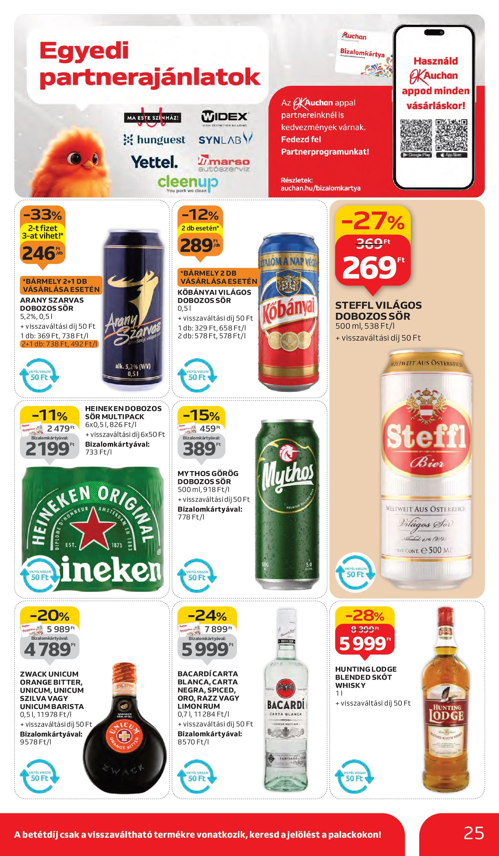 Auchan - Auchan újság érvényessége 09.17.-ig - 2025.09.10. -tól/töl > akció, lapozható szórólap 🛍️ | Oldal: 25 | Termékek: Heineken, Sör, Narancs, Whisky