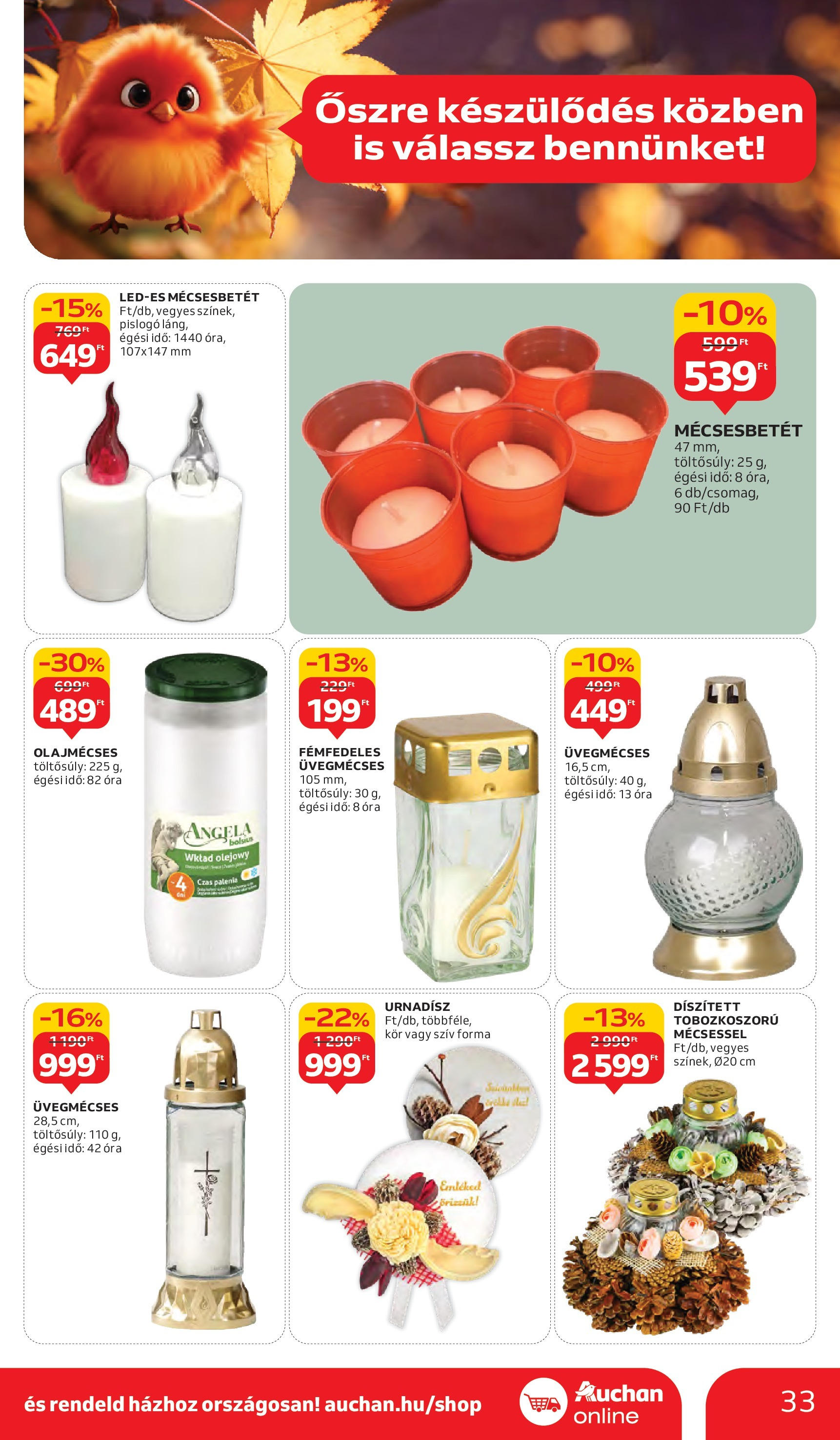Auchan - Auchan újság érvényessége 09.17.-ig - 2025.09.10. -tól/töl > akció, lapozható szórólap 🛍️ | Oldal: 33 | Termékek: Óra