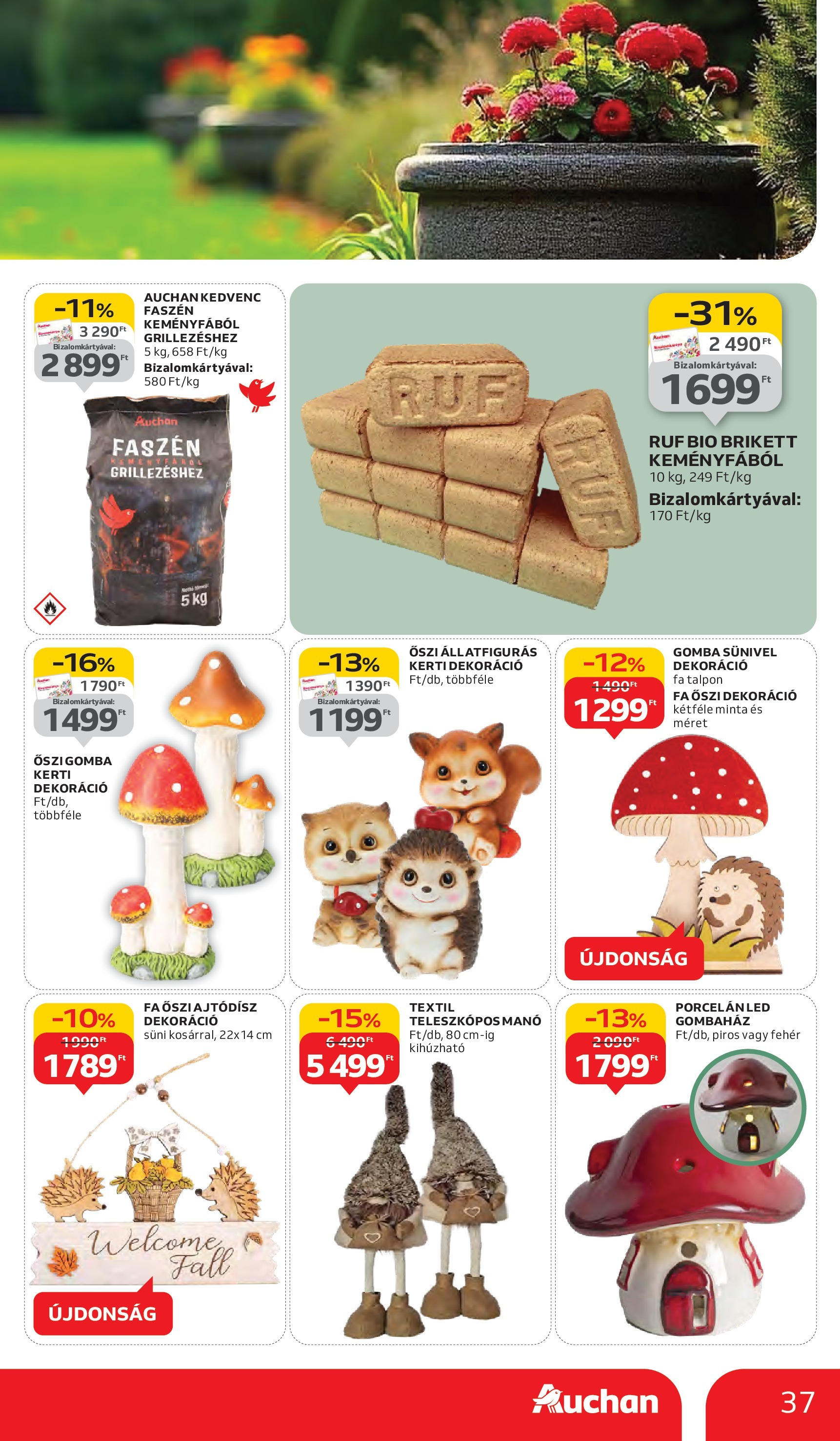 Auchan - Auchan újság érvényessége 09.17.-ig - 2025.09.10. -tól/töl > akció, lapozható szórólap 🛍️ | Oldal: 37 | Termékek: Gomba, Dekoráció