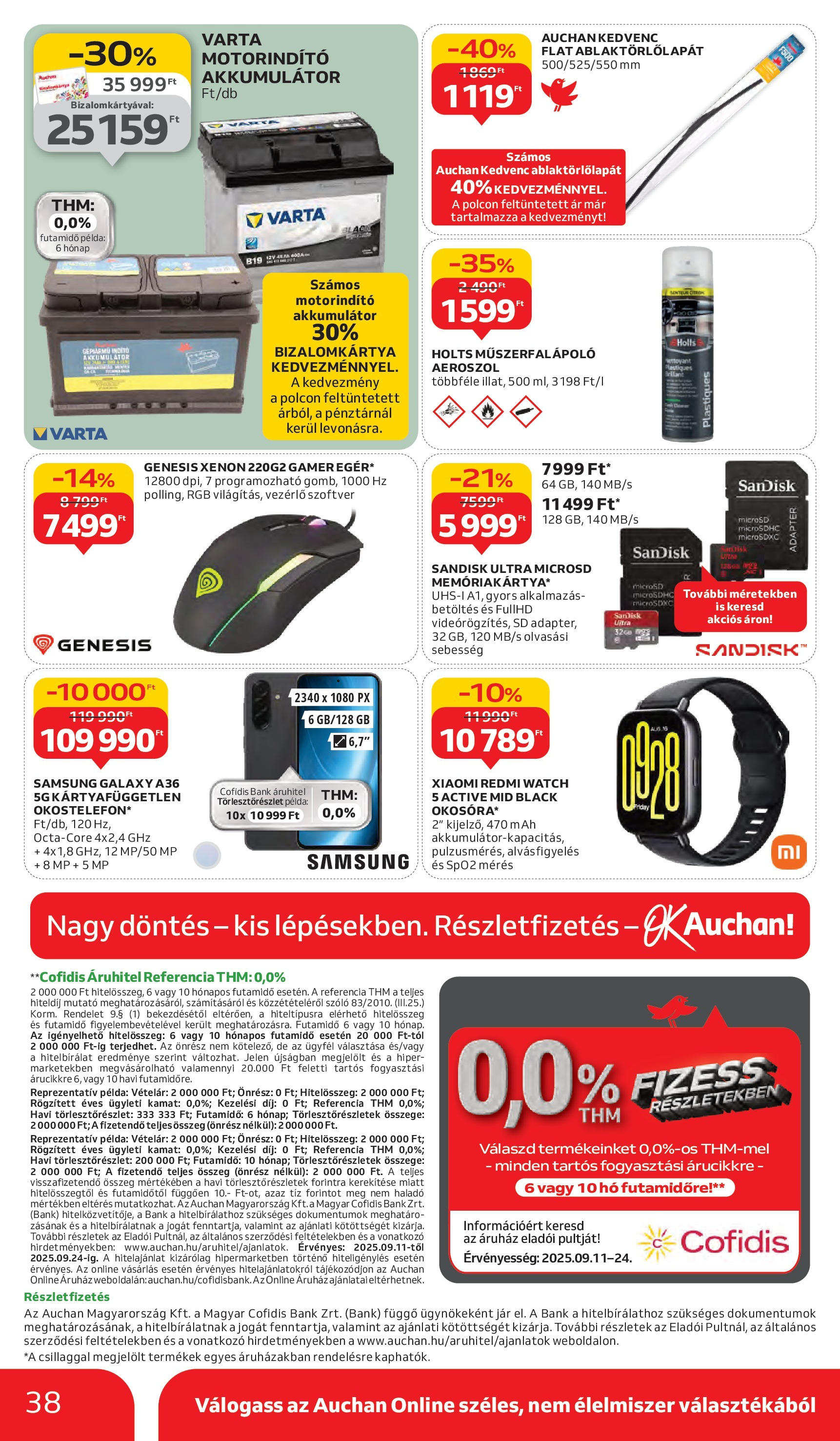 Auchan - Auchan újság érvényessége 09.17.-ig - 2025.09.10. -tól/töl > akció, lapozható szórólap 🛍️ | Oldal: 38 | Termékek: Szőlő, Akkumulátor, Xiaomi, Samsung