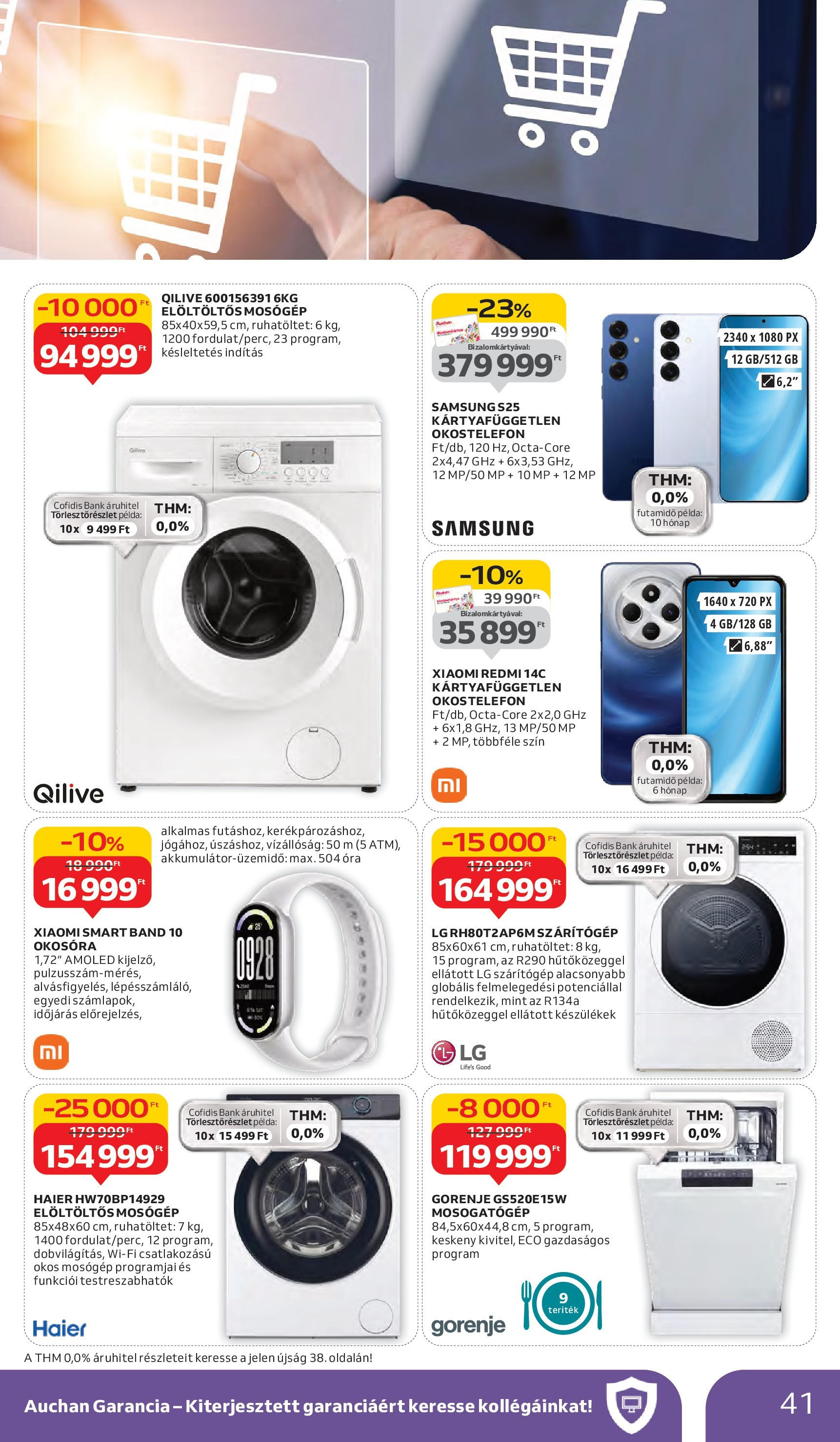 Auchan - Auchan újság érvényessége 09.17.-ig - 2025.09.10. -tól/töl > akció, lapozható szórólap 🛍️ | Oldal: 41 | Termékek: Okostelefon, Xiaomi, Samsung, Óra