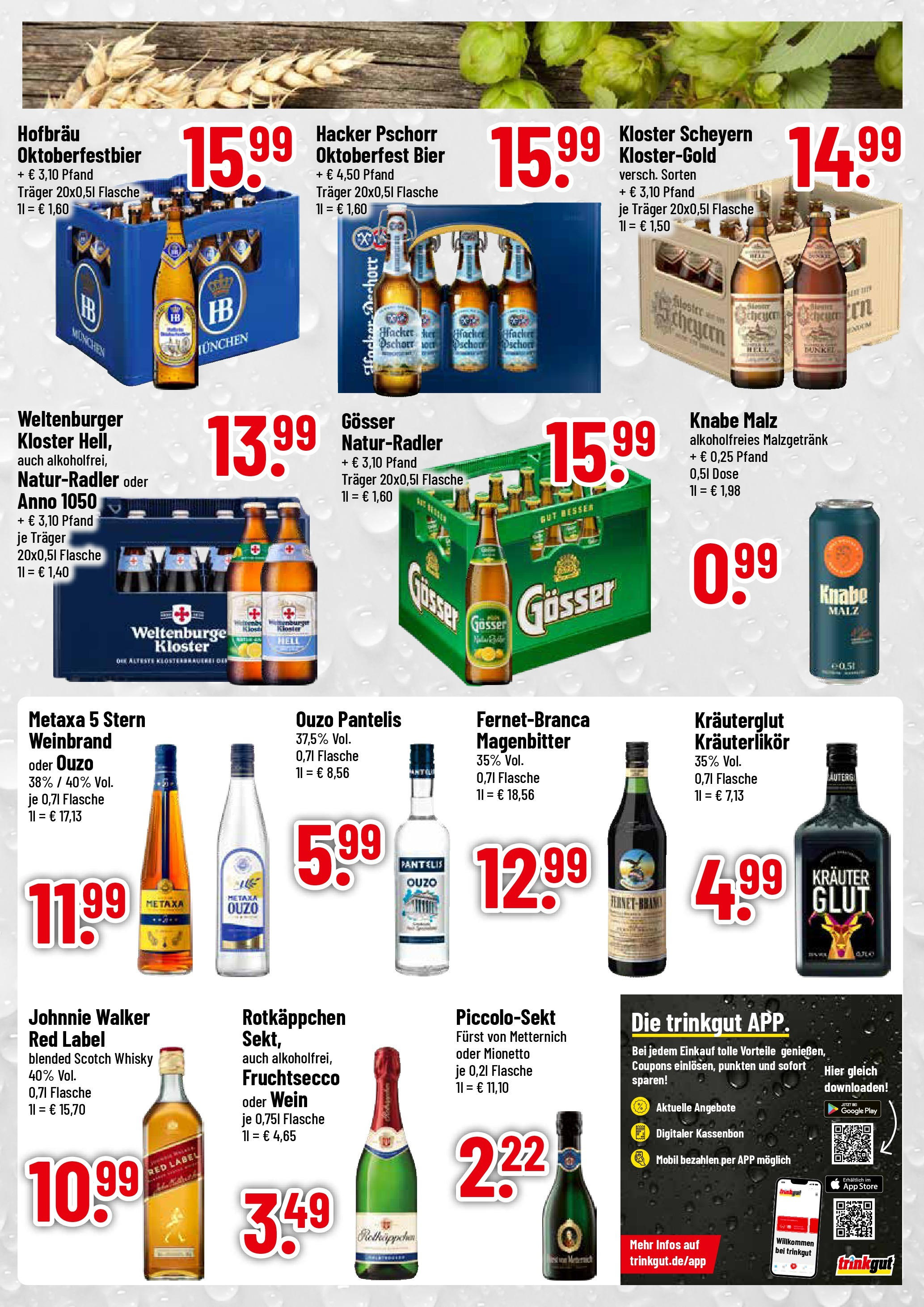 Trinkgut - trinkgut: Wochenangebote (ab 14.09.2025) » Angebote online | Seite: 3 | Produkte: Whisky, Bier, Metaxa, Wein