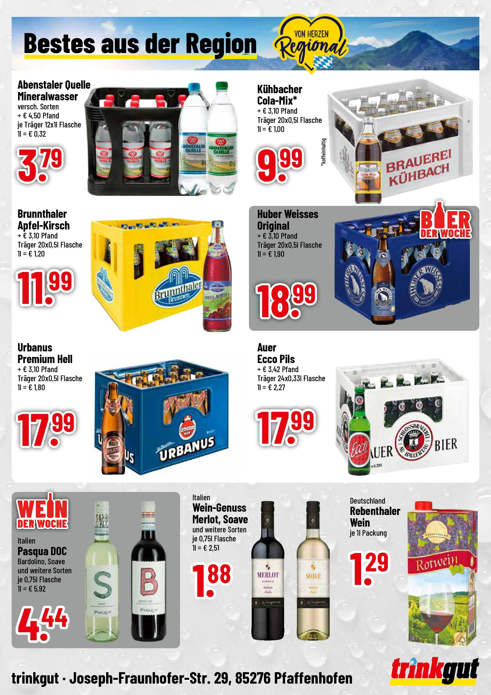 Trinkgut - trinkgut: Wochenangebote (ab 14.09.2025) » Angebote online | Seite: 4 | Produkte: Rotwein, Merlot, Mineralwasser, Wein