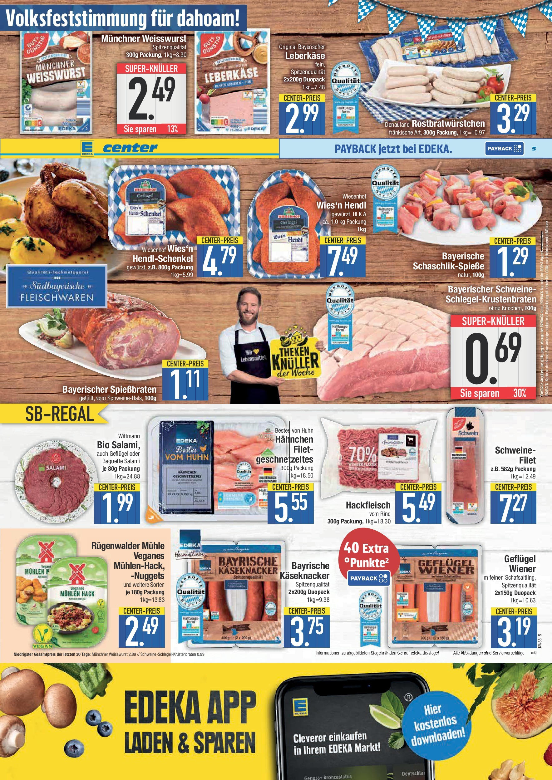 Edeka prospekt Hunderdorf	 (ab 14.09.2025) » Angebote Online | Seite: 5 | Produkte: Mühle, Hahnchen, Baguette, Leberkase