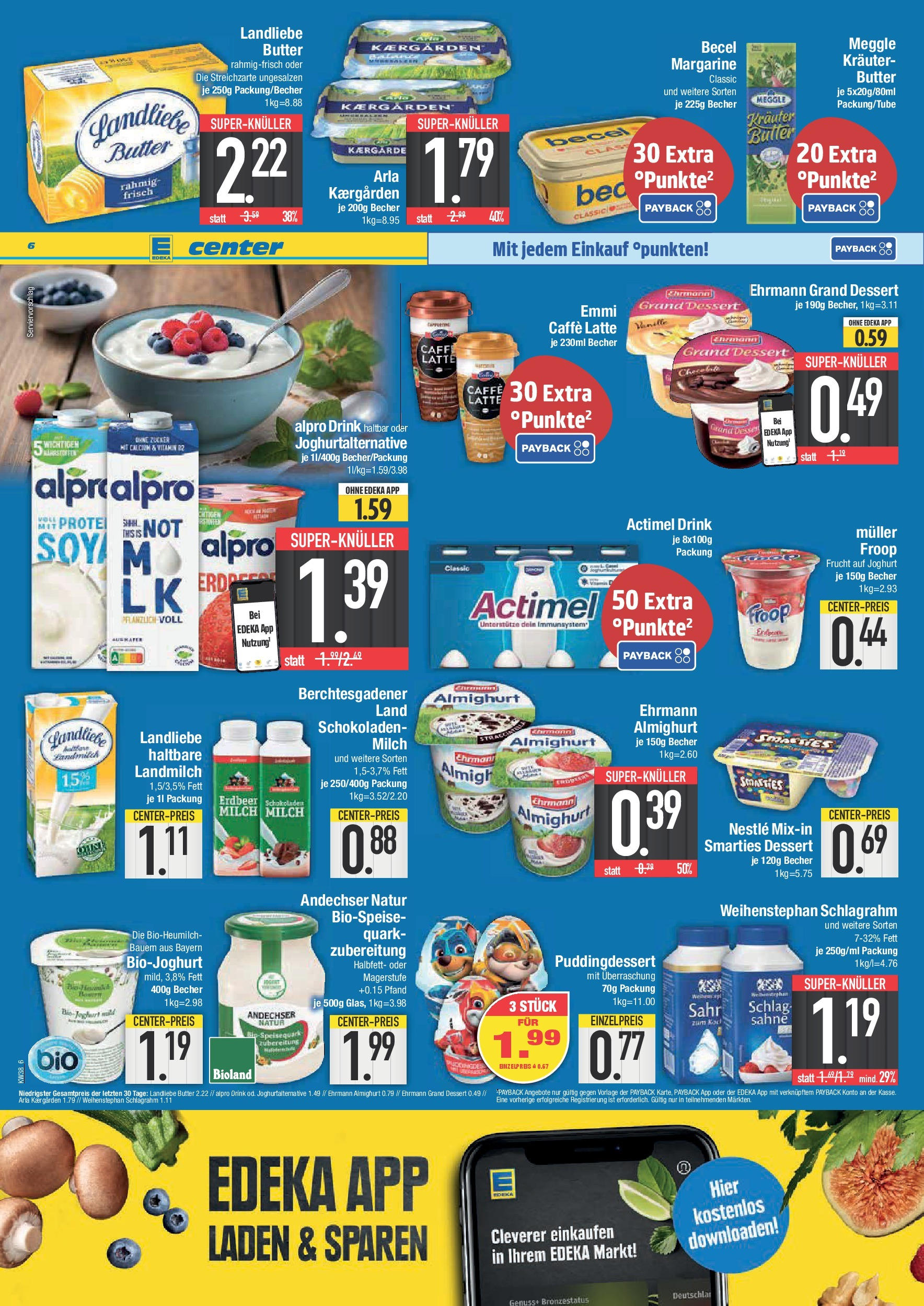 Edeka prospekt Hunderdorf	 (ab 14.09.2025) » Angebote Online | Seite: 6 | Produkte: Becel, Haltbare milch, Smarties, Alpro