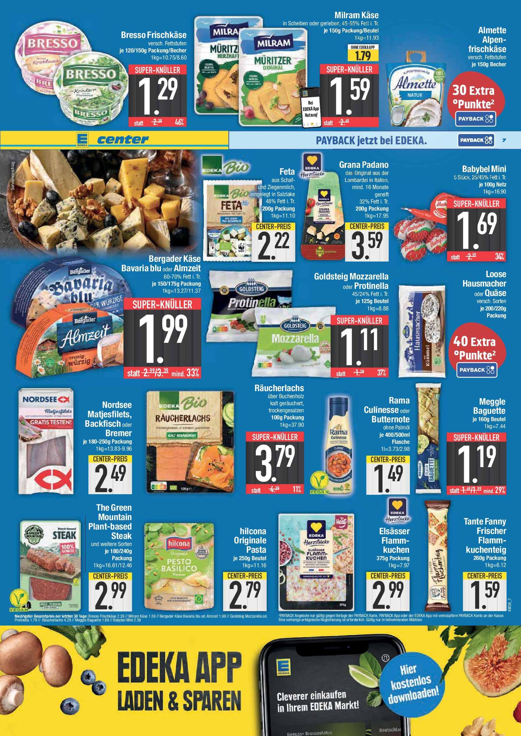 Edeka prospekt Hunderdorf	 (ab 14.09.2025) » Angebote Online | Seite: 7 | Produkte: Almette, Käse, Mozzarella, Babybel