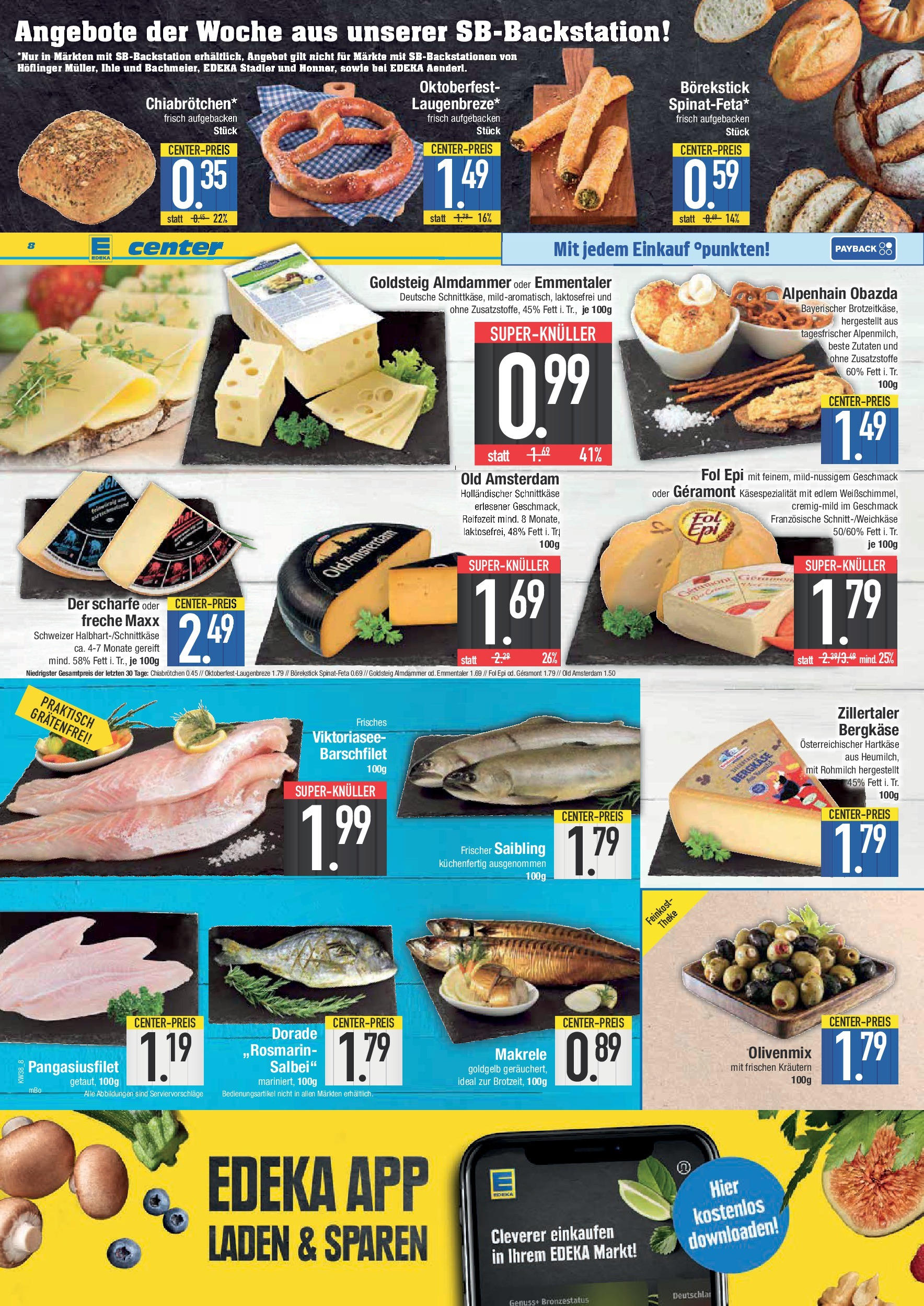 Edeka prospekt Hunderdorf	 (ab 14.09.2025) » Angebote Online | Seite: 8 | Produkte: Dorade, Geramont, Theke