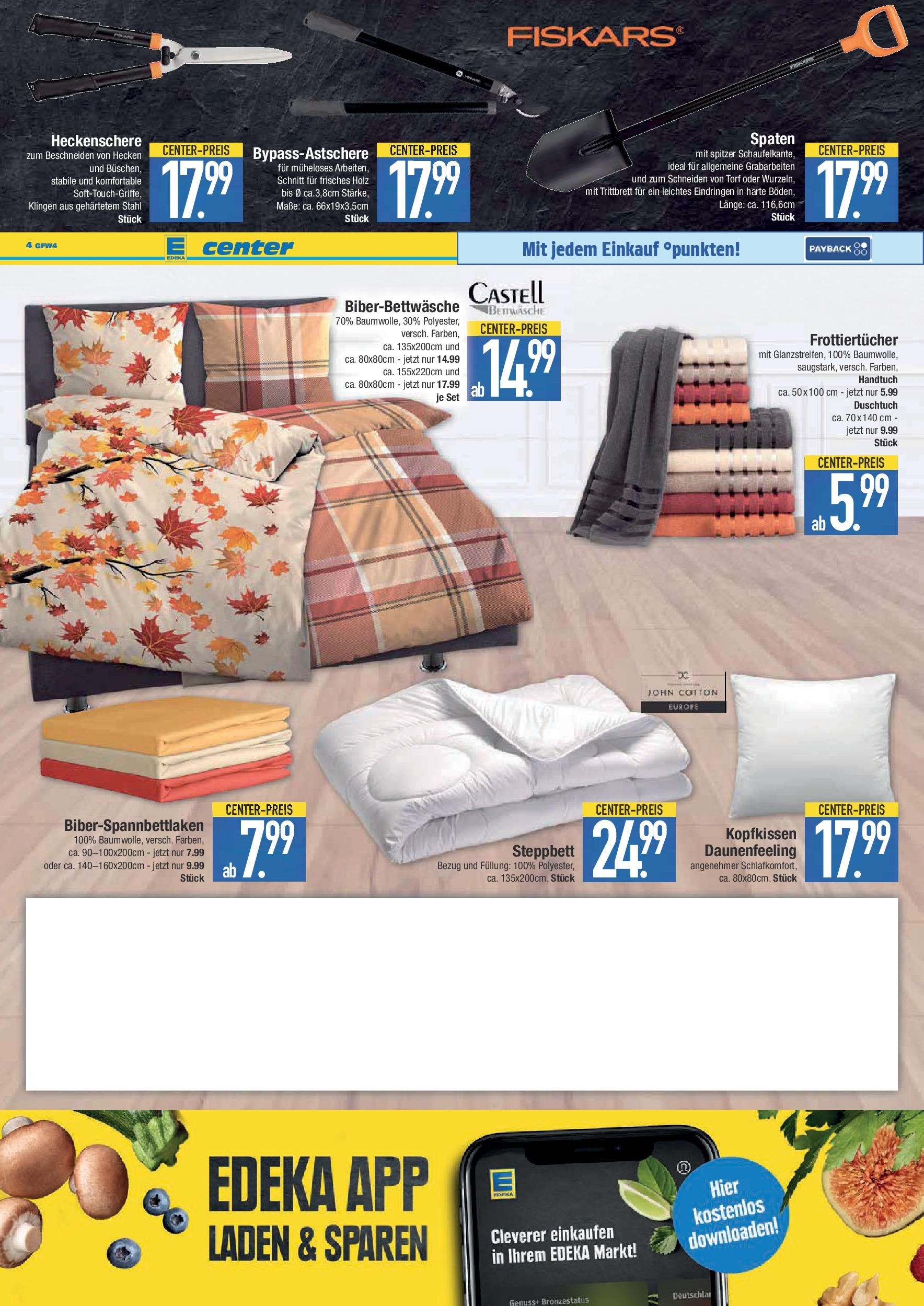 Edeka prospekt Weißenburg	 (ab 14.09.2025) » Angebote Online | Seite: 22 | Produkte: Bettwäsche, Kopfkissen
