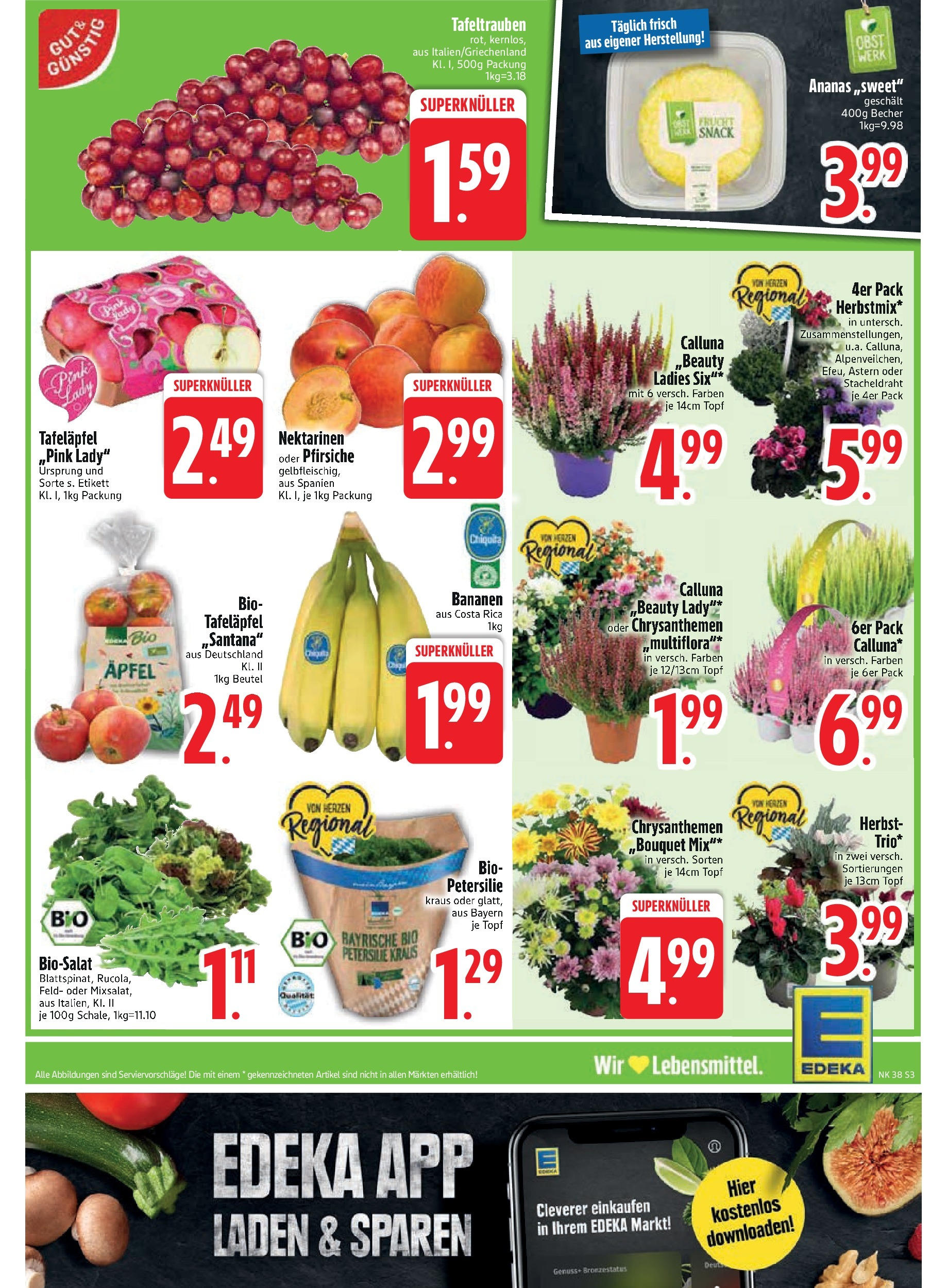 Edeka prospekt Rötz	 (ab 14.09.2025) » Angebote Online | Seite: 5 | Produkte: Äpfel, Bananen, Obst, Petersilie