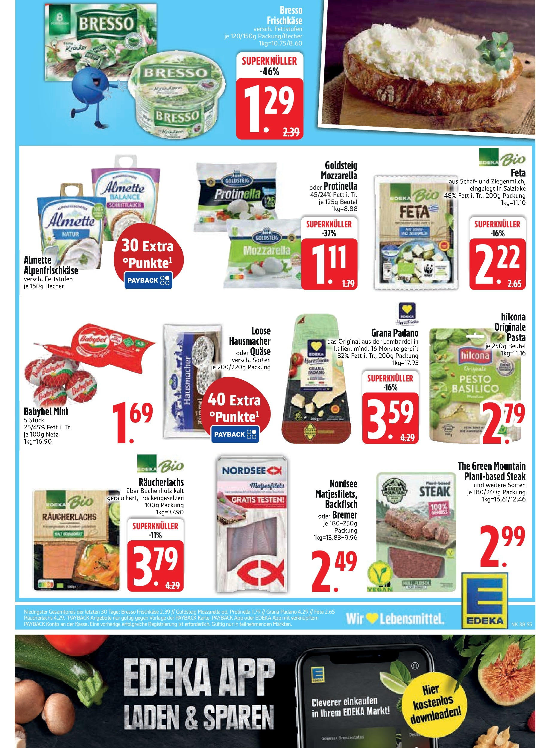 Edeka prospekt Rötz	 (ab 14.09.2025) » Angebote Online | Seite: 7 | Produkte: Feta, Bresso, Fleisch, Frischkase
