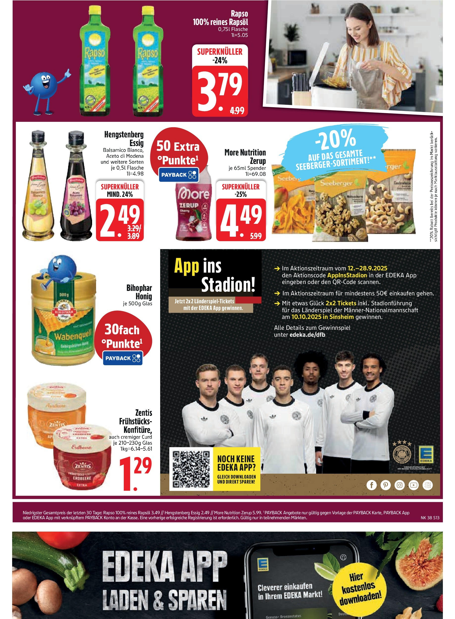 Edeka prospekt Rötz	 (ab 14.09.2025) » Angebote Online | Seite: 15 | Produkte: Balsamico, Essig, Rapsöl