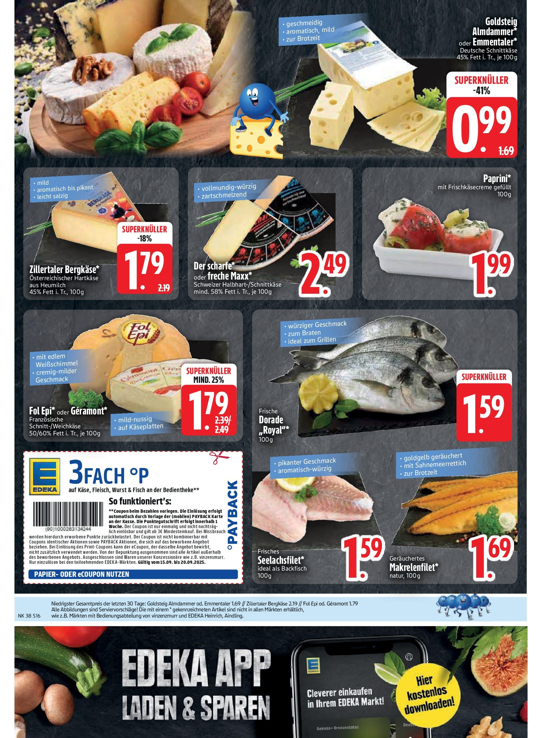 Edeka prospekt Rötz	 (ab 14.09.2025) » Angebote Online | Seite: 18 | Produkte: Dorade, Geramont, Fisch, Wurst