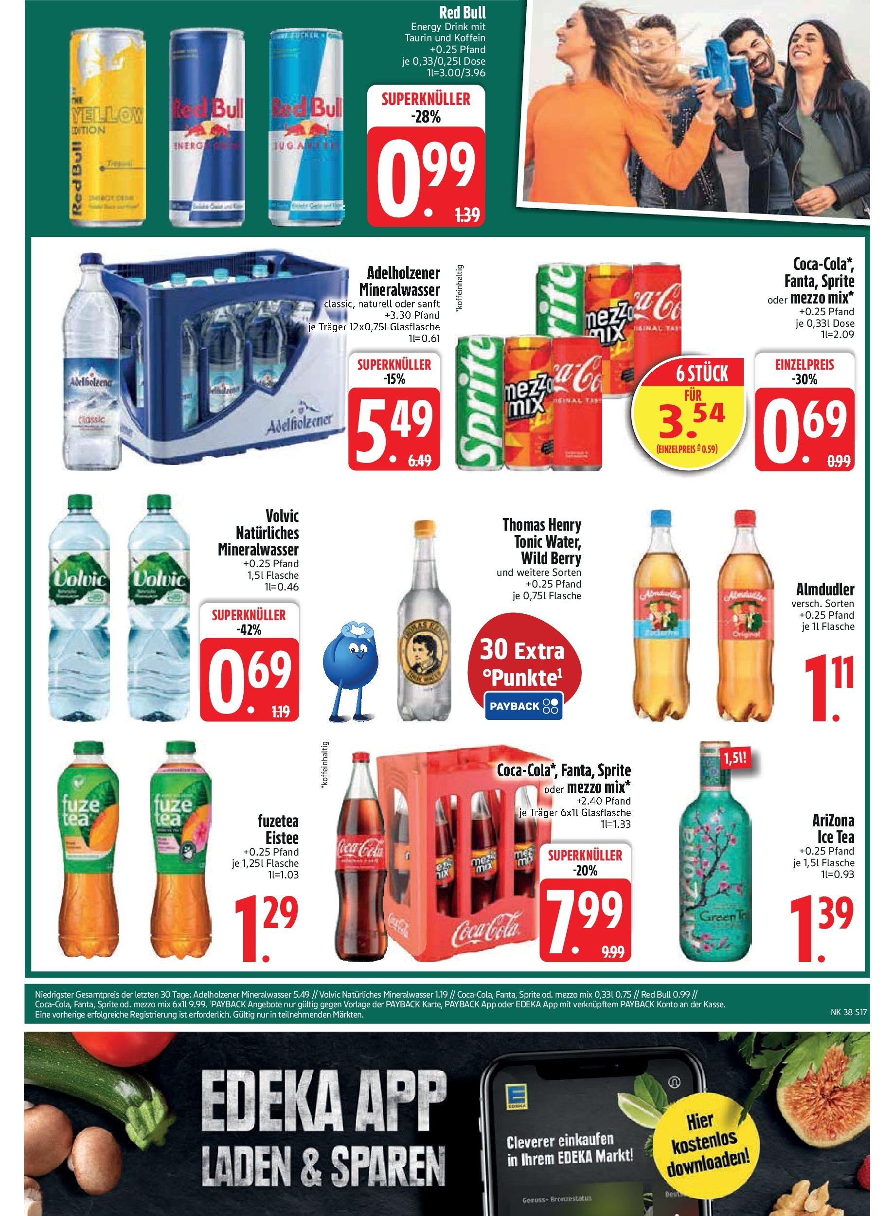 Edeka prospekt Rötz	 (ab 14.09.2025) » Angebote Online | Seite: 19 | Produkte: Mezzo mix, Red bull, Coca cola, Mineralwasser