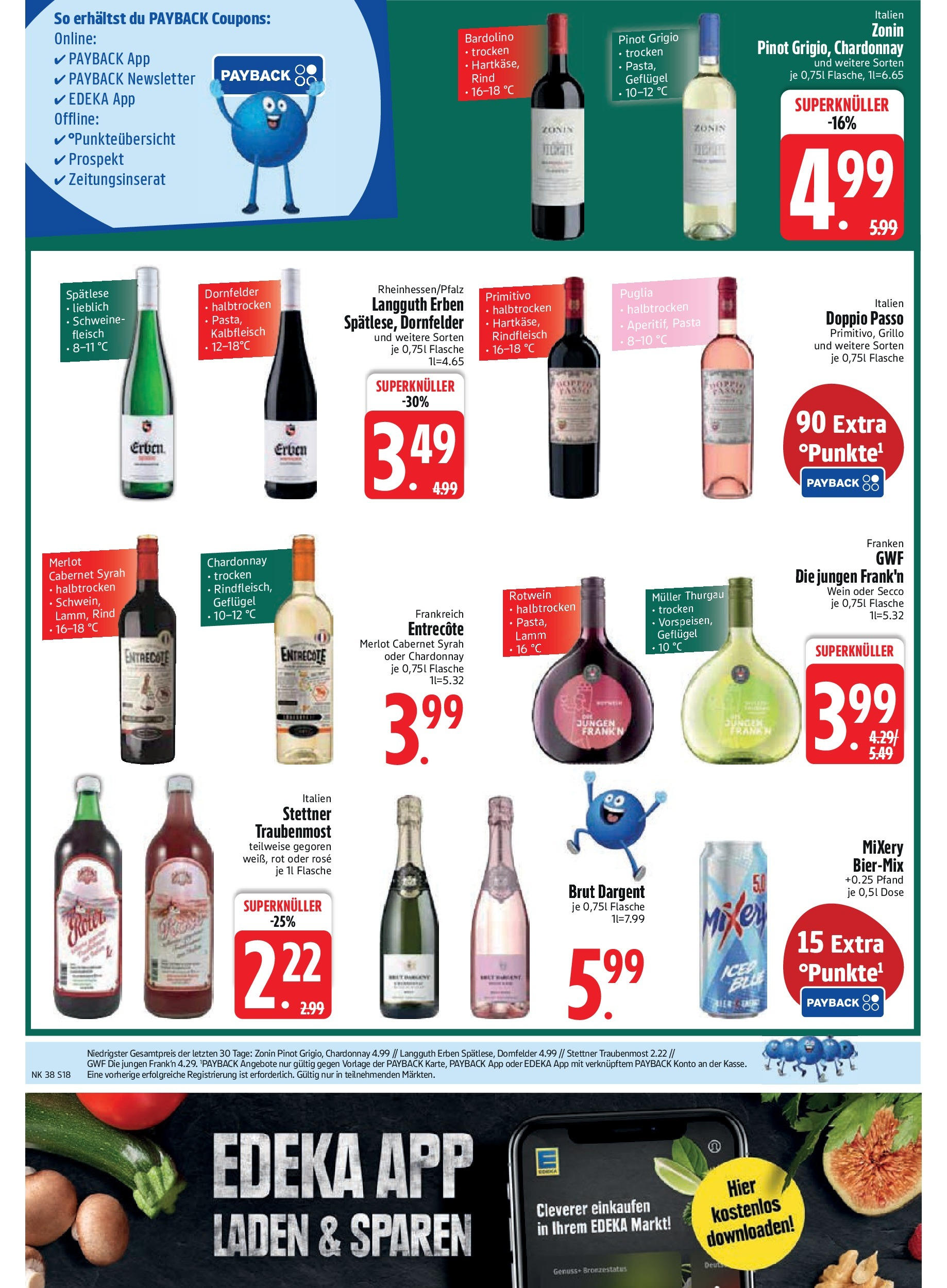 Edeka prospekt Rötz	 (ab 14.09.2025) » Angebote Online | Seite: 20 | Produkte: Mixer, Entrecote, Pasta, Wein
