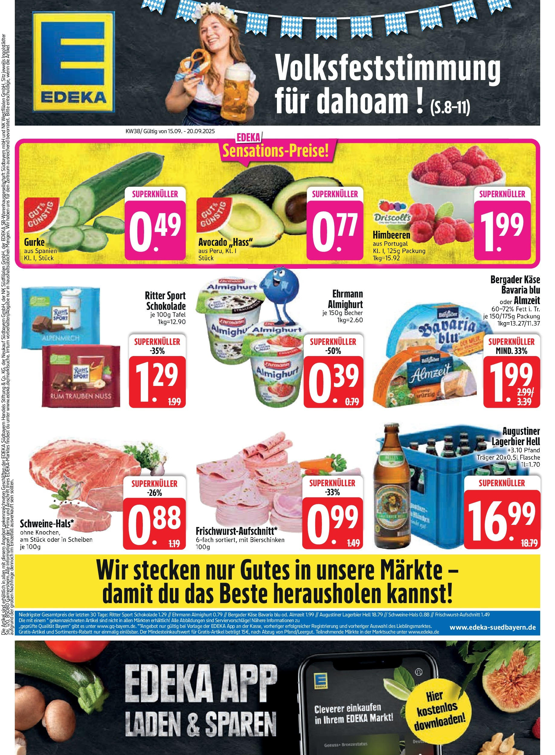 Edeka prospekt Trostberg	 (ab 14.09.2025) » Angebote Online | Seite: 3 | Produkte: Ehrmann almighurt, Trauben, Rum, Ritter sport