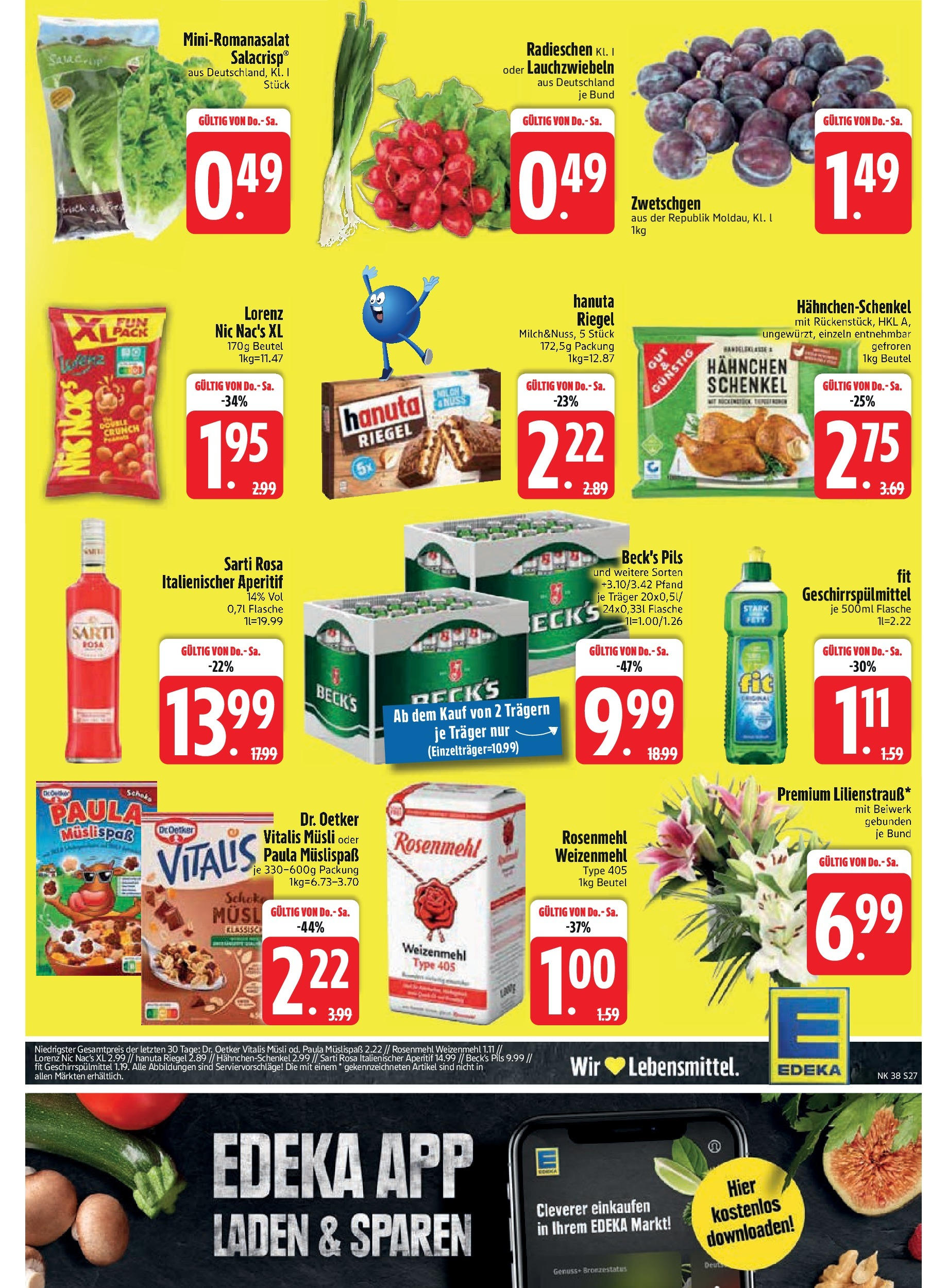 Edeka prospekt Rötz	 (ab 14.09.2025) » Angebote Online | Seite: 29 | Produkte: Hahnchen, Pils, Weizenmehl, Zwetschgen