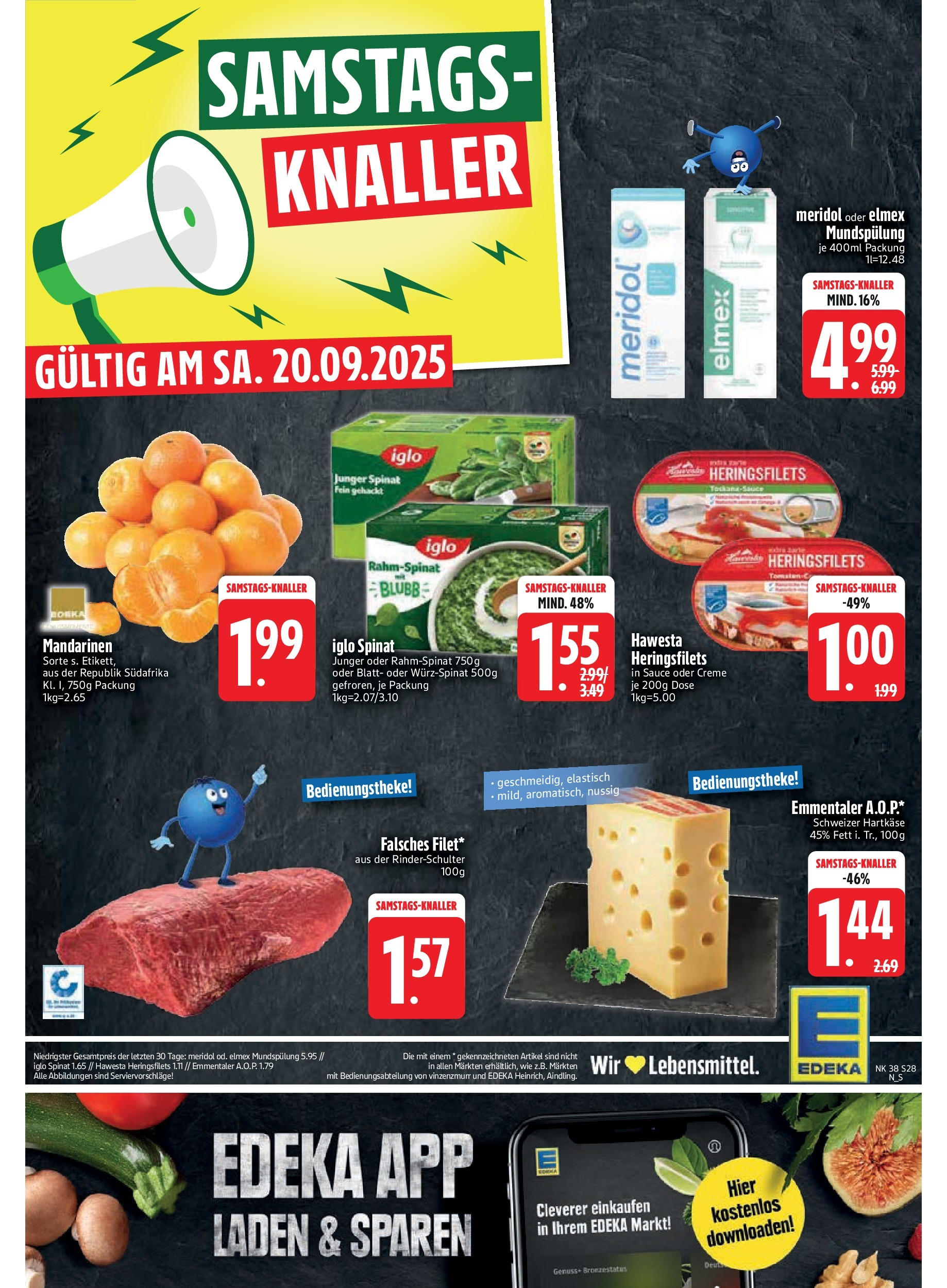 Edeka prospekt Rötz	 (ab 14.09.2025) » Angebote Online | Seite: 30 | Produkte: Iglo, Mandarinen, Creme