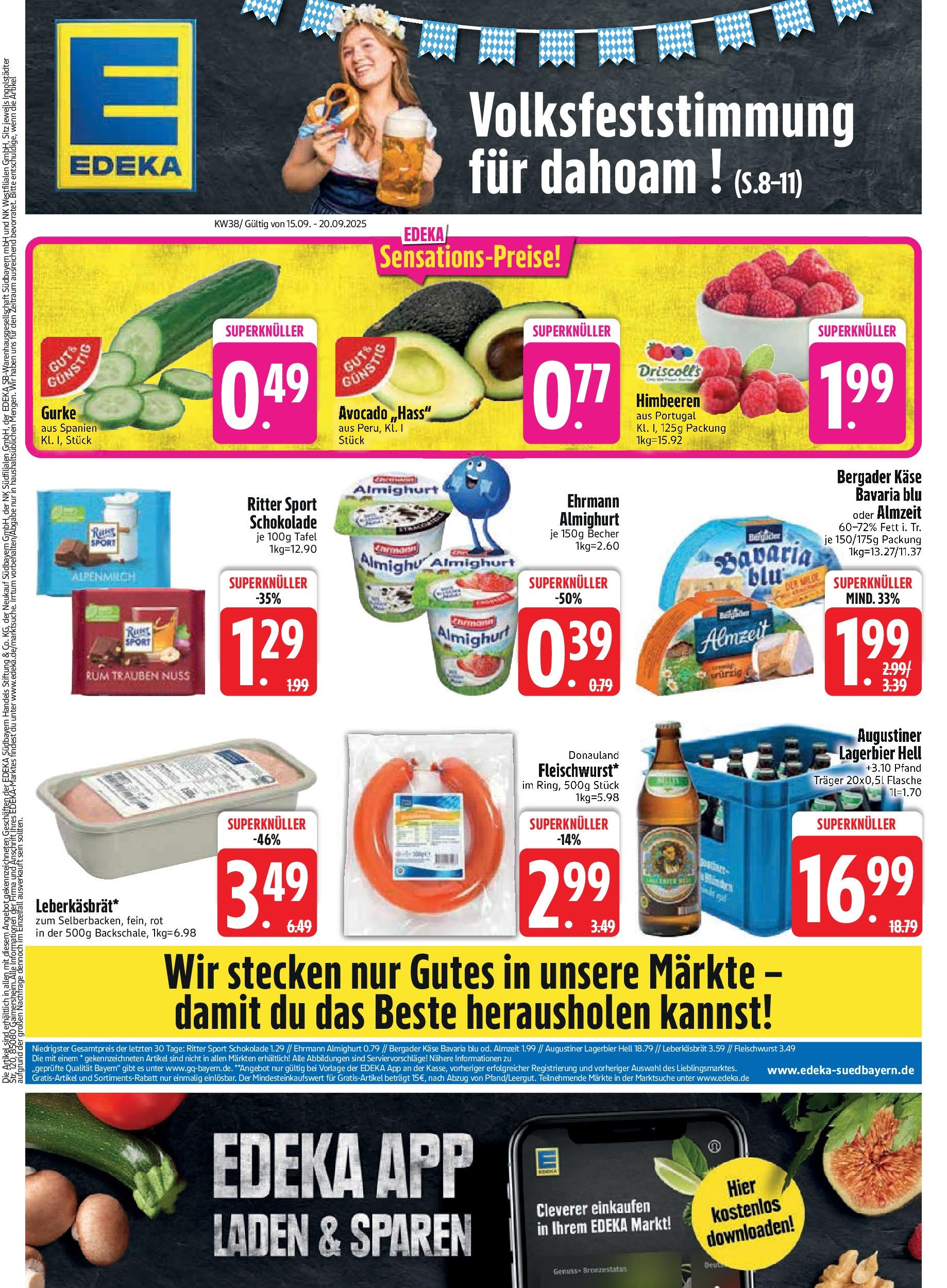 Edeka prospekt Bodenwöhr	 (ab 14.09.2025) » Angebote Online | Seite: 3 | Produkte: Himbeeren, Trauben, Rum, Avocado