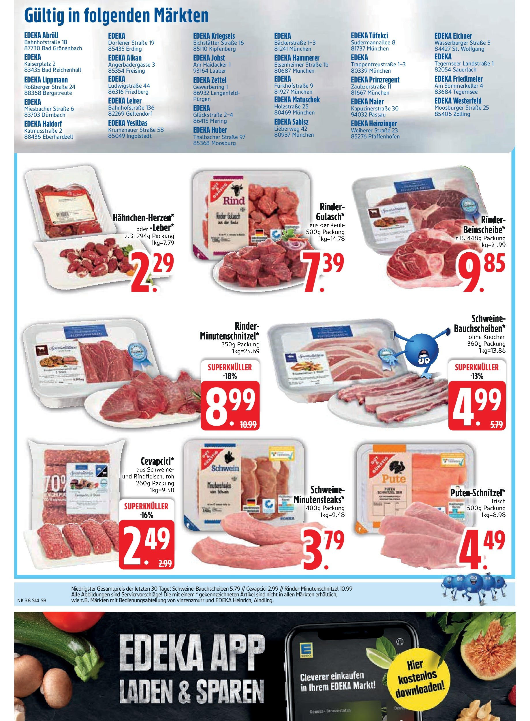 Edeka prospekt Bodenwöhr	 (ab 14.09.2025) » Angebote Online | Seite: 16 | Produkte: Bad, Cevapcici, Gulasch, Steak
