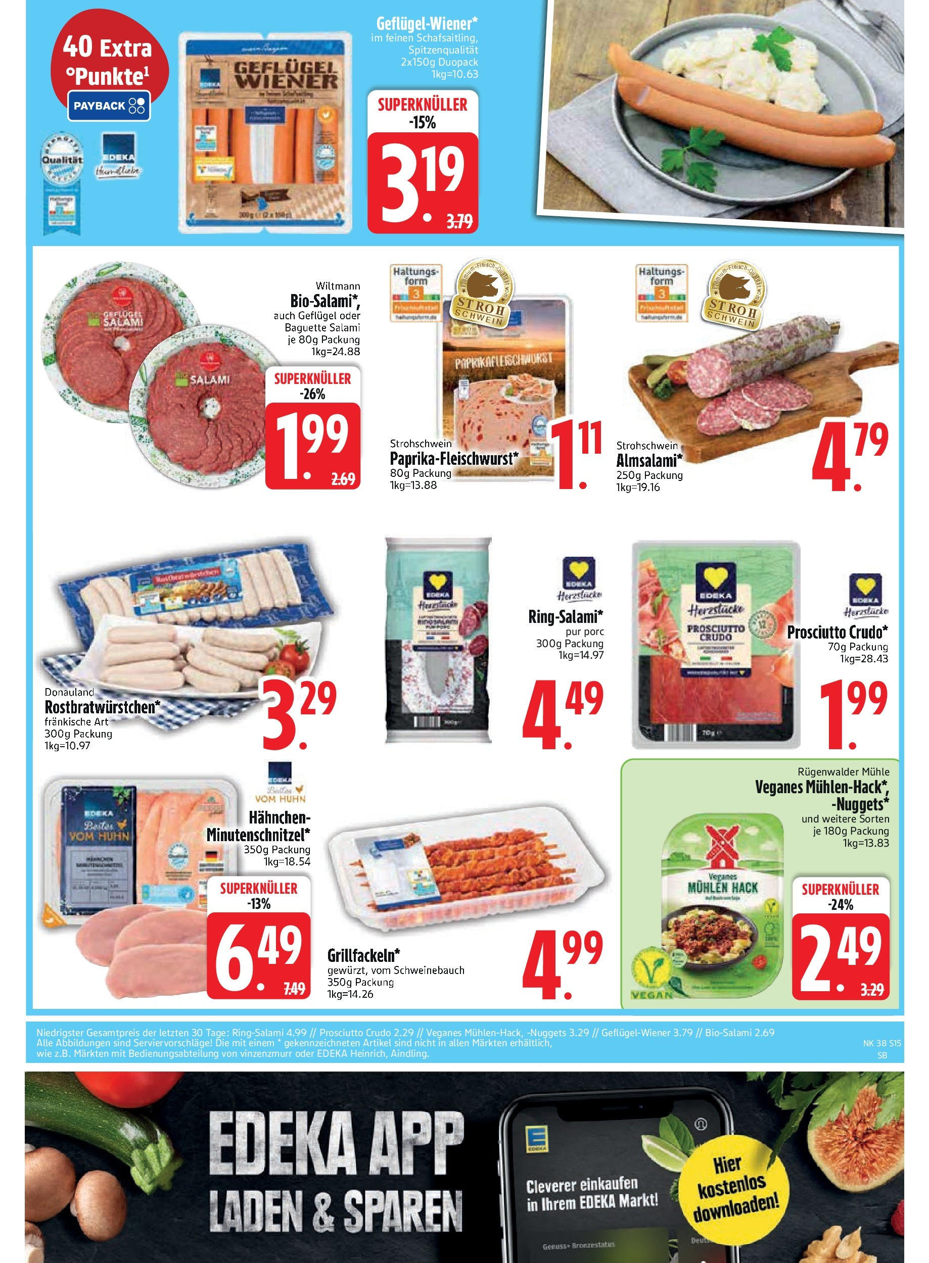 Edeka prospekt Bodenwöhr	 (ab 14.09.2025) » Angebote Online | Seite: 17 | Produkte: Mühle, Hahnchen, Schweinebauch, Salami