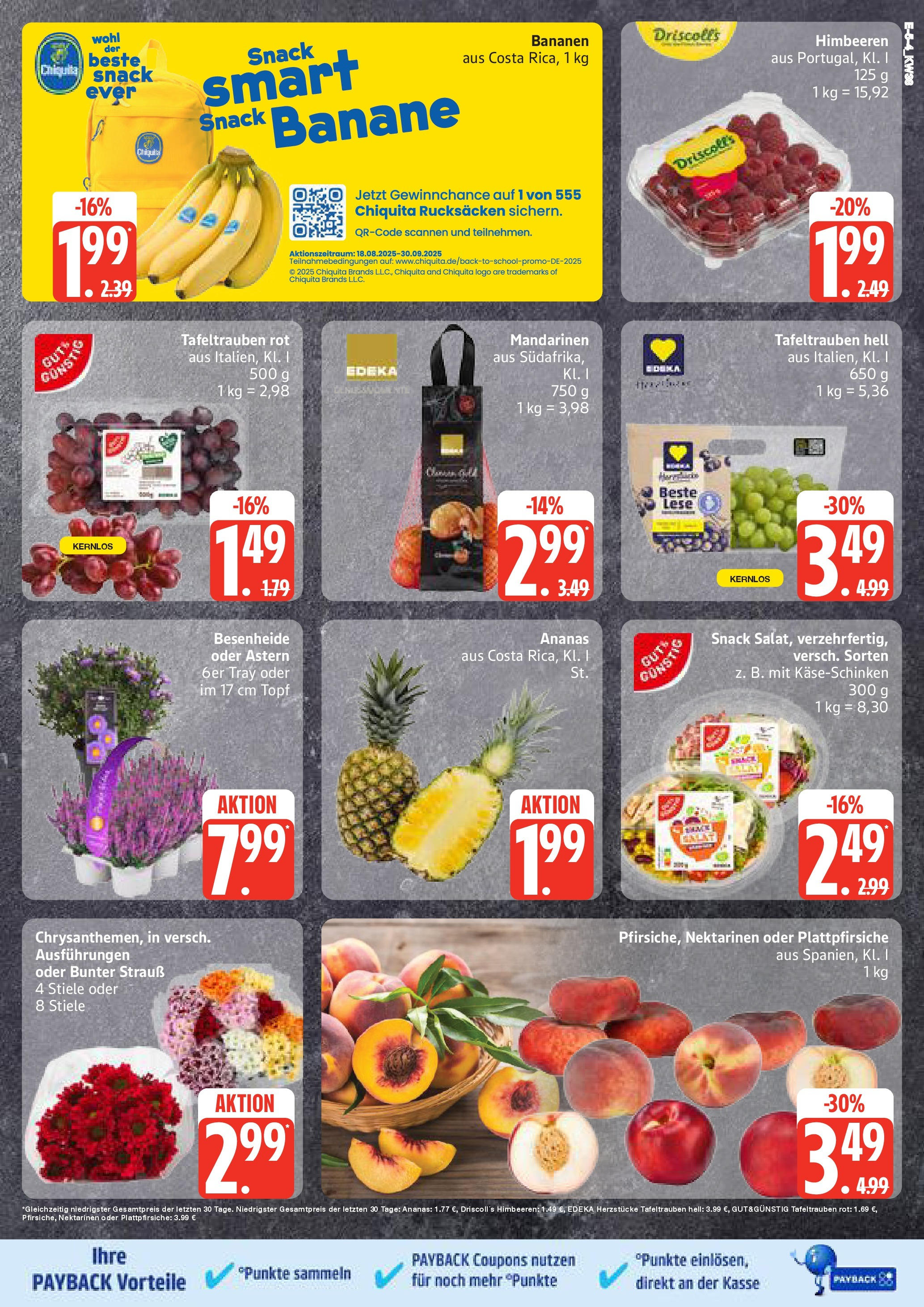 Marktkauf - Marktkauf: Wochenangebote (ab 14.09.2025) » Angebote online | Seite: 5 | Produkte: Himbeeren, Bananen, Mandarinen, Ananas