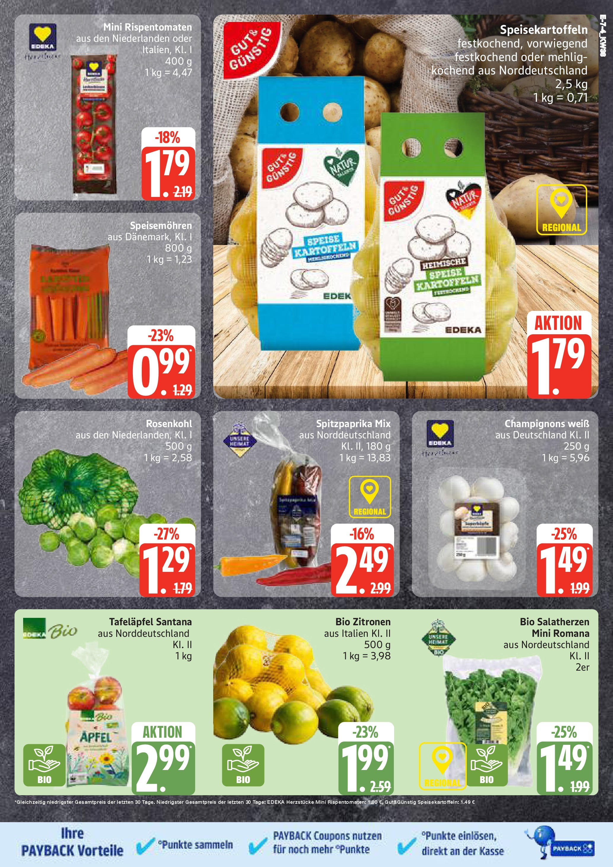 Marktkauf - Marktkauf: Wochenangebote (ab 14.09.2025) » Angebote online | Seite: 7 | Produkte: Äpfel, Champignons, Kartoffeln, Zitronen