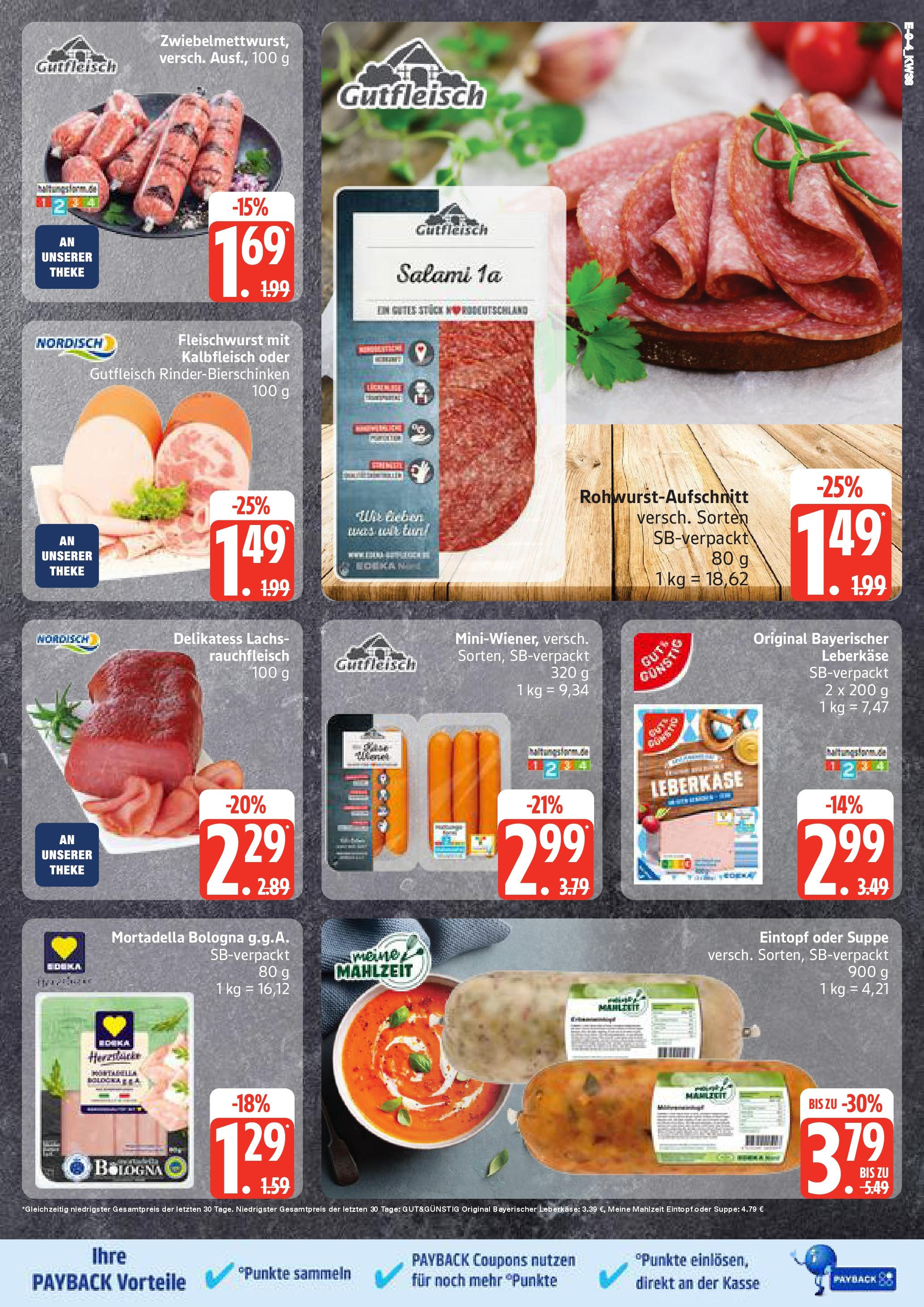 Marktkauf - Marktkauf: Wochenangebote (ab 14.09.2025) » Angebote online | Seite: 9 | Produkte: Theke, Lachs, Salami, Leberkase