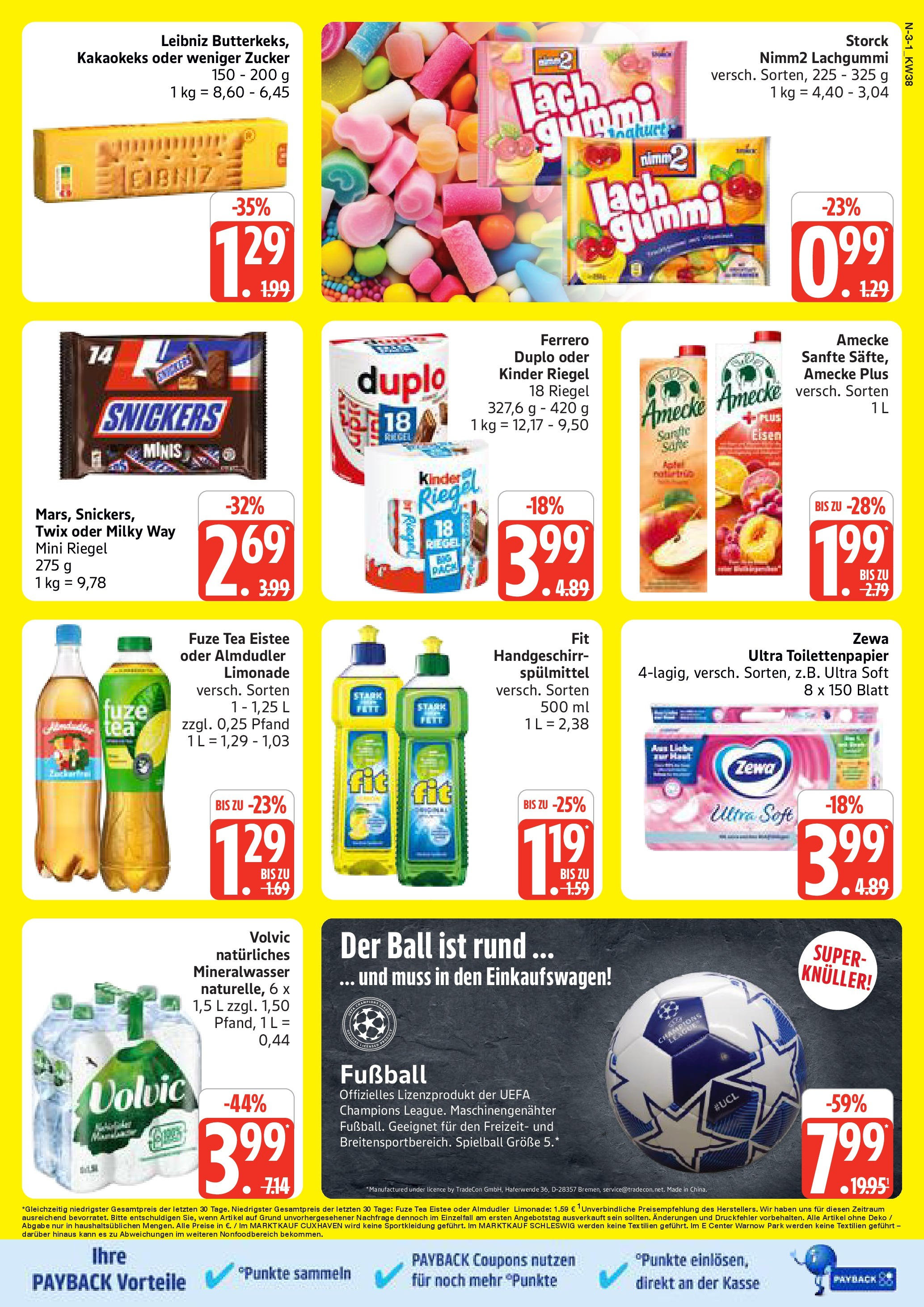 Marktkauf - Marktkauf: Wochenangebote (ab 14.09.2025) » Angebote online | Seite: 3 | Produkte: Fuze tea, Äpfel, Limonade, Kinder riegel