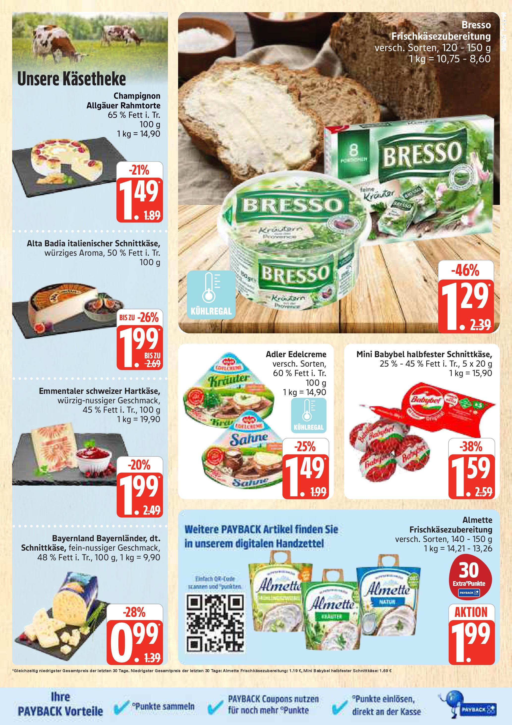 Marktkauf - Marktkauf: Wochenangebote (ab 14.09.2025) » Angebote online | Seite: 11 | Produkte: Almette, Bresso, Babybel, Sahne