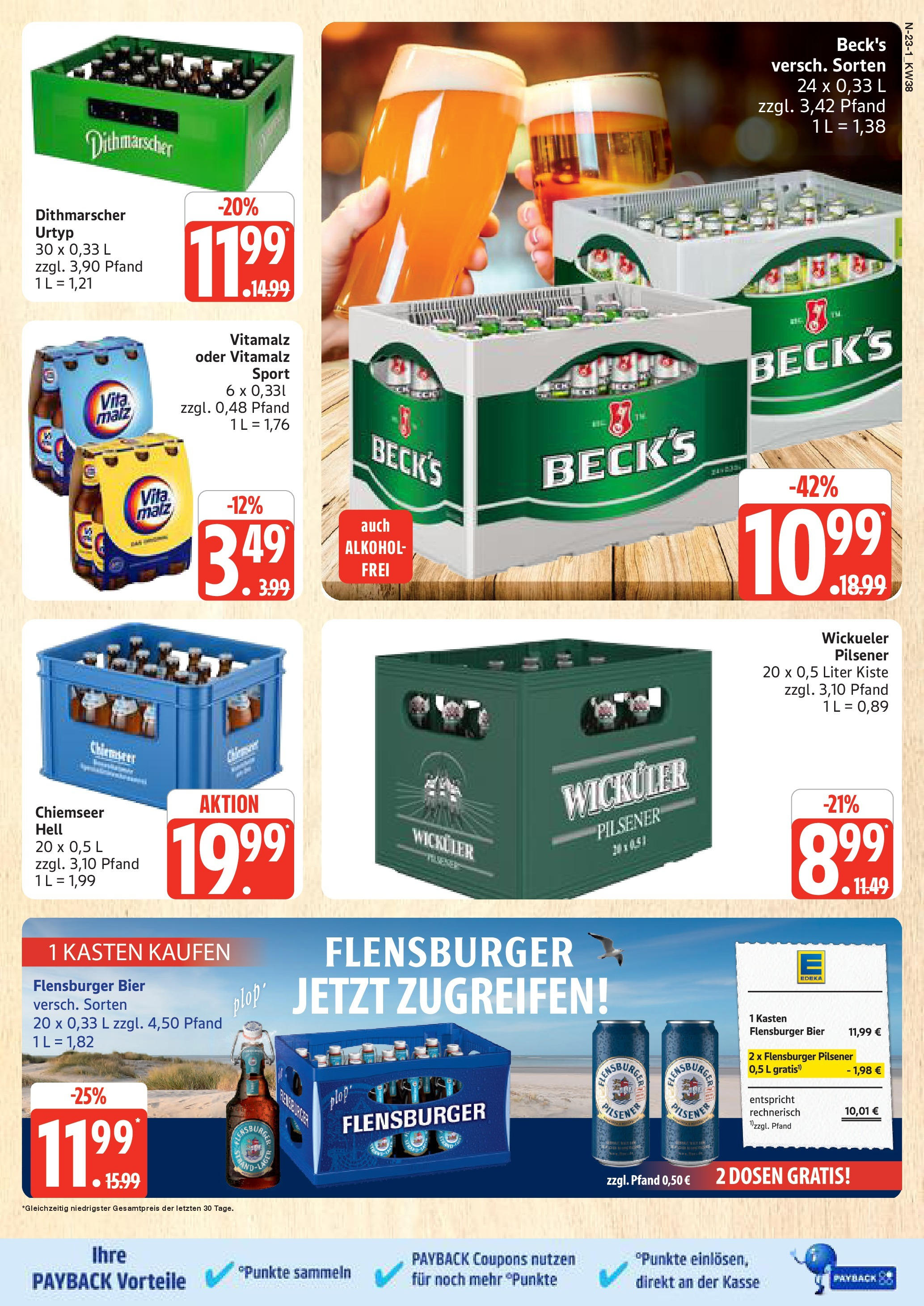Marktkauf - Marktkauf: Wochenangebote (ab 14.09.2025) » Angebote online | Seite: 23 | Produkte: Bier, Flensburger