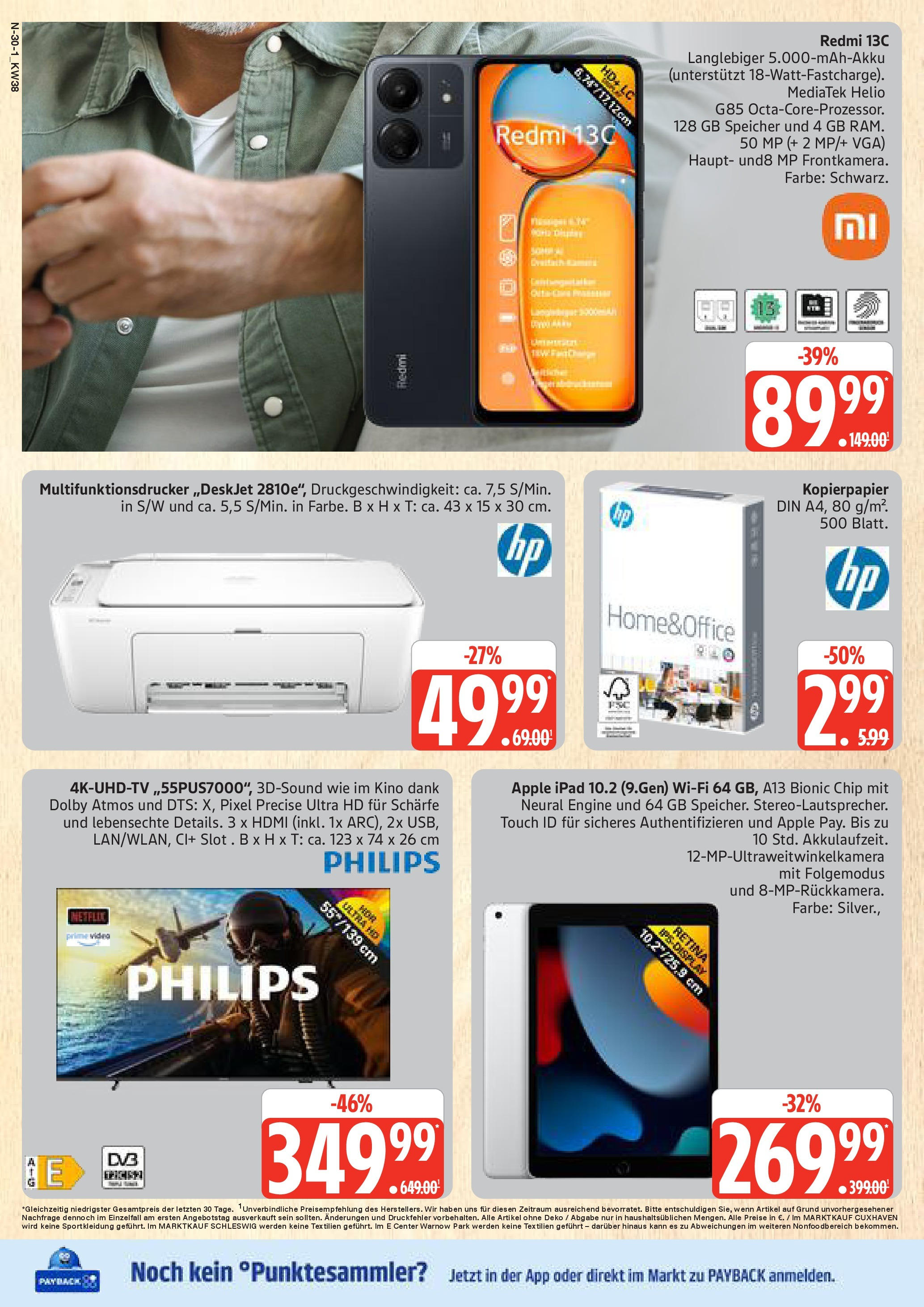 Marktkauf - Marktkauf: Wochenangebote (ab 14.09.2025) » Angebote online | Seite: 30 | Produkte: Philips, Ipad, Apple