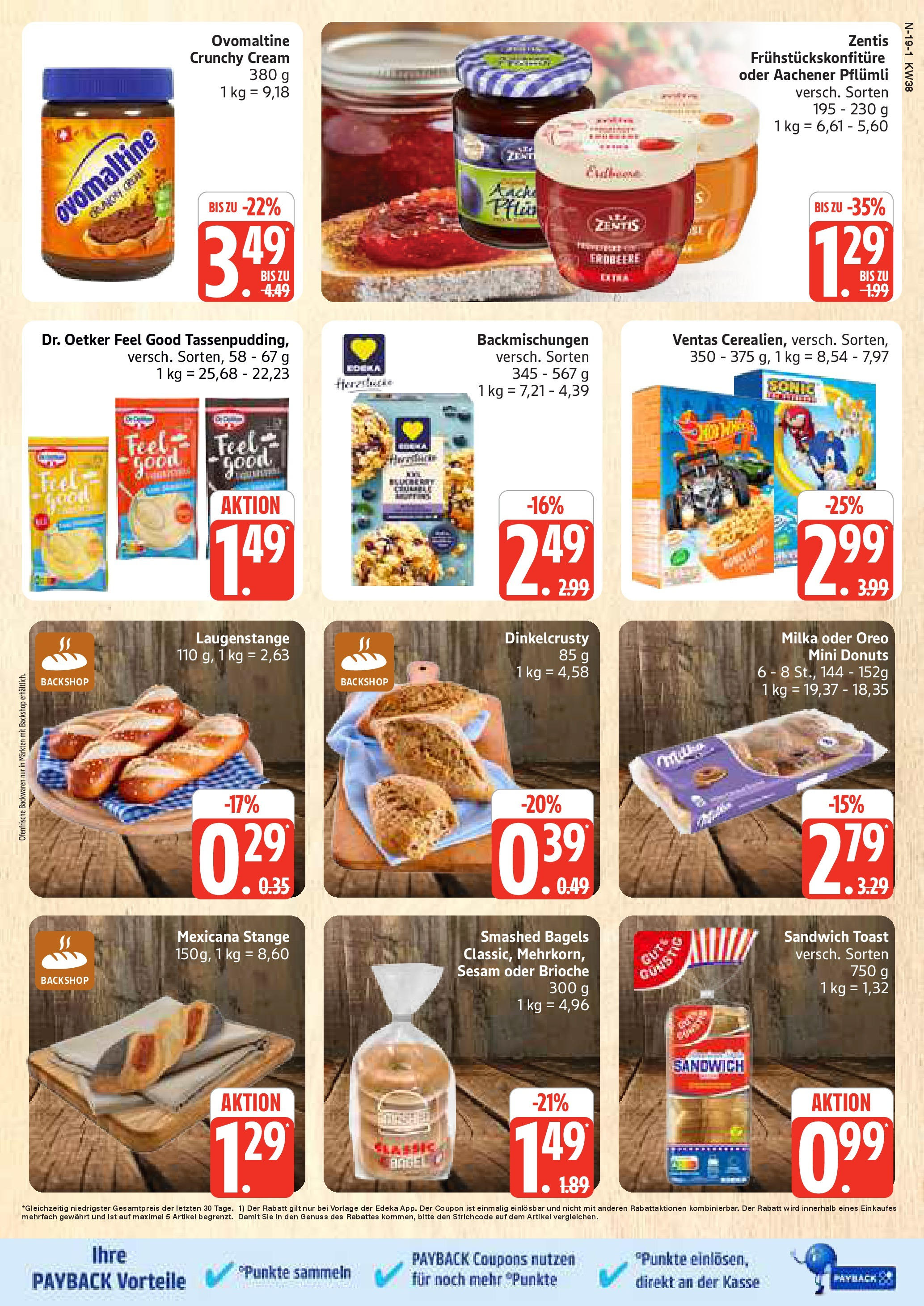 Marktkauf - Marktkauf: Wochenangebote (ab 14.09.2025) » Angebote online | Seite: 19 | Produkte: Toast, Milka, Ofenfrische, Donuts