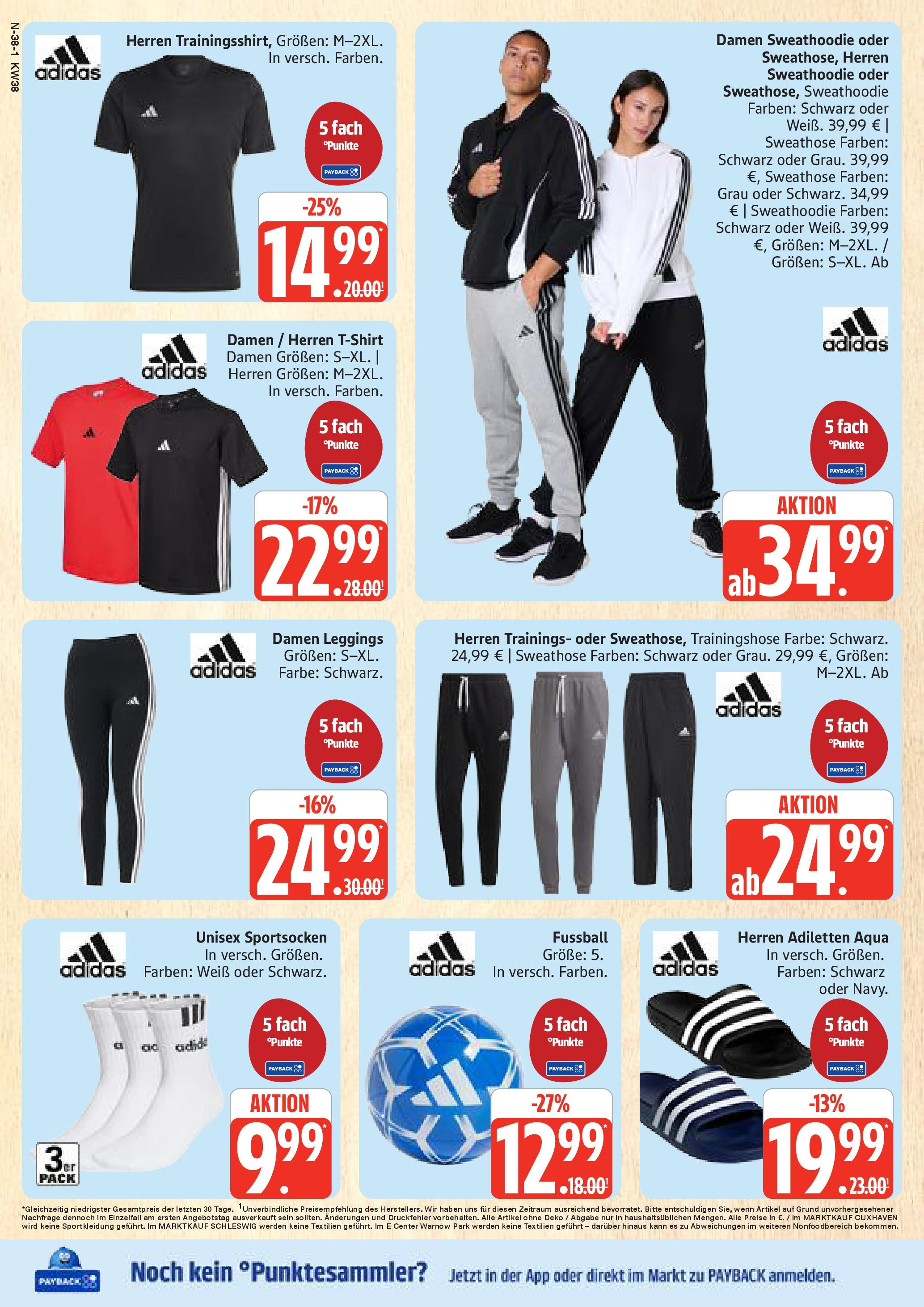 Marktkauf - Marktkauf: Wochenangebote (ab 14.09.2025) » Angebote online | Seite: 38 | Produkte: Sweathose, Trainingshose, Fußball, Leggings