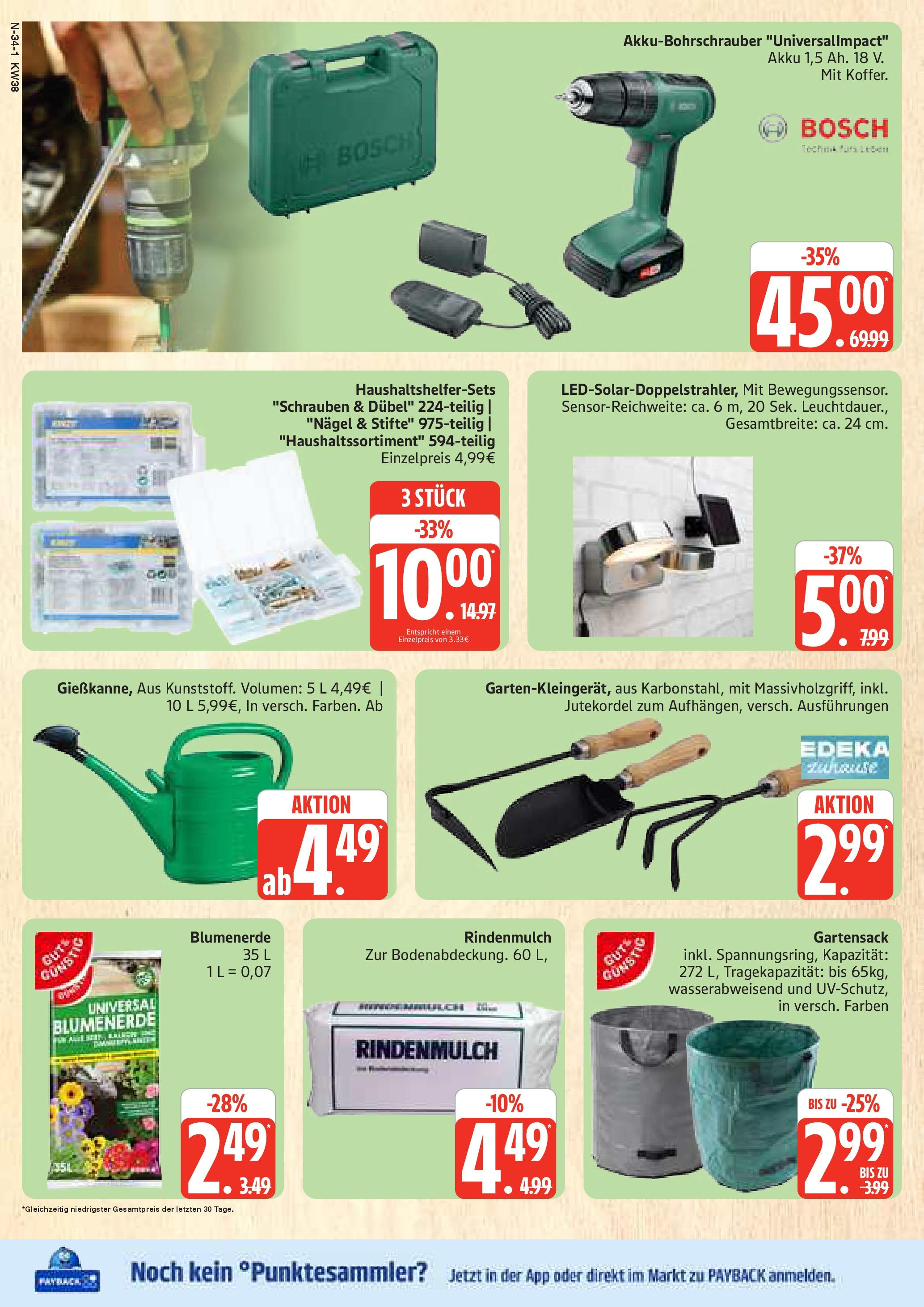 Marktkauf - Marktkauf: Wochenangebote (ab 14.09.2025) » Angebote online | Seite: 34 | Produkte: Bosch, Rindenmulch, Blumenerde