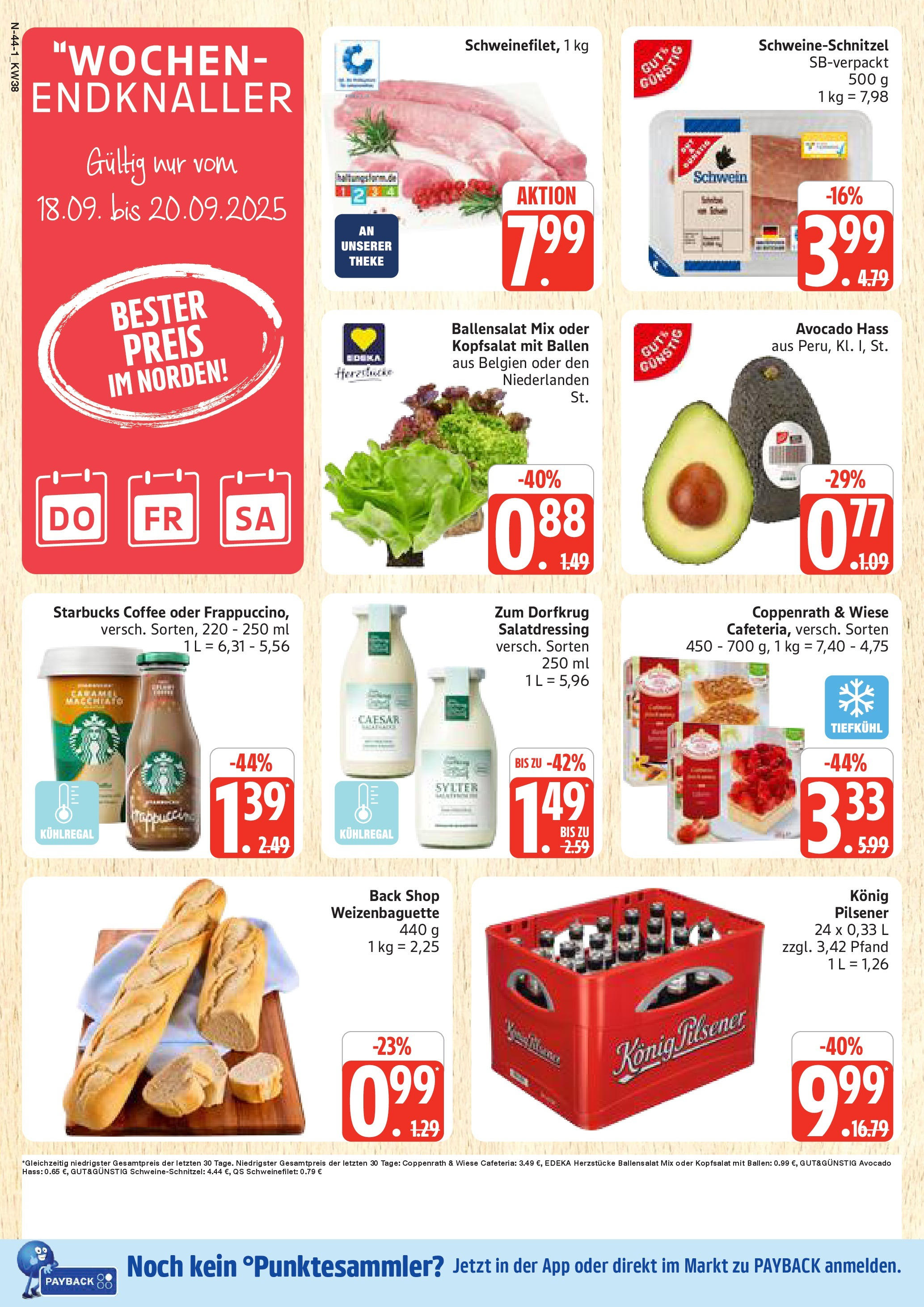 Marktkauf - Marktkauf: Wochenangebote (ab 14.09.2025) » Angebote online | Seite: 44 | Produkte: Konig pilsener, Theke, Schweinefilet, Avocado