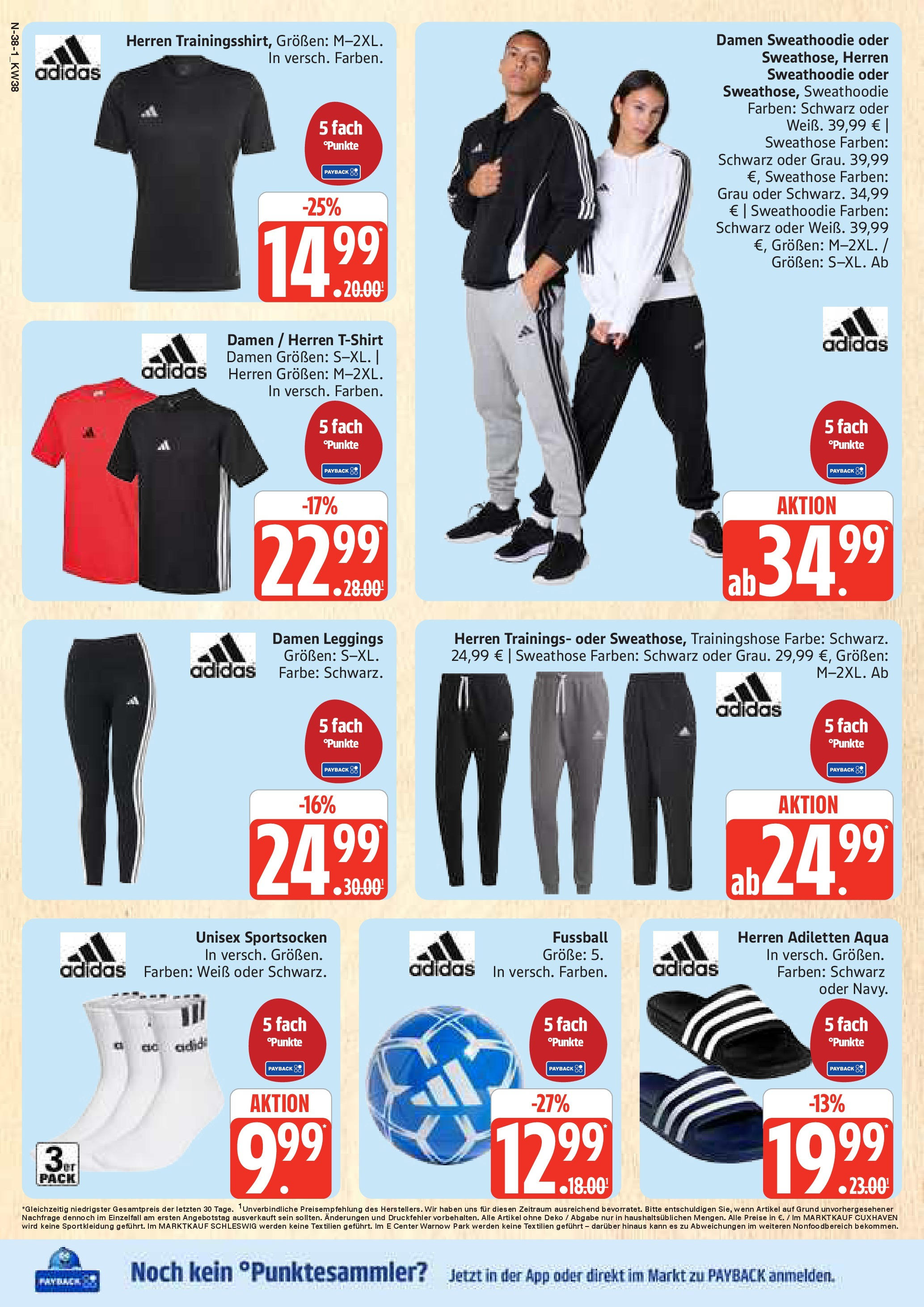 Marktkauf - Marktkauf: Wochenangebote (ab 14.09.2025) » Angebote online | Seite: 38 | Produkte: Sweathose, Trainingshose, Fußball, Leggings