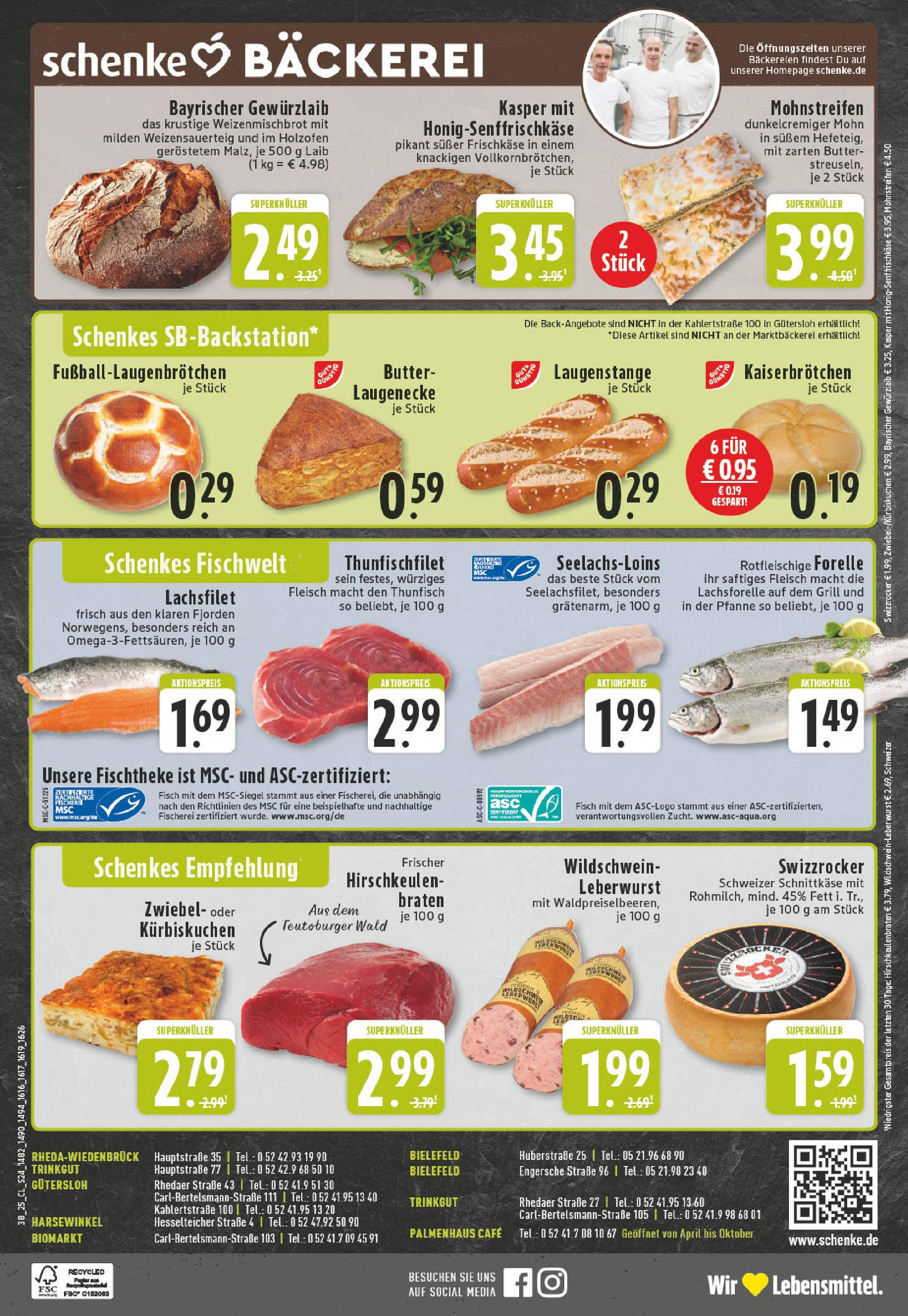Edeka prospekt Guetersloh	 (ab 14.09.2025) » Angebote Online | Seite: 26 | Produkte: Bäckerei, Thunfisch, Fisch, Fleisch