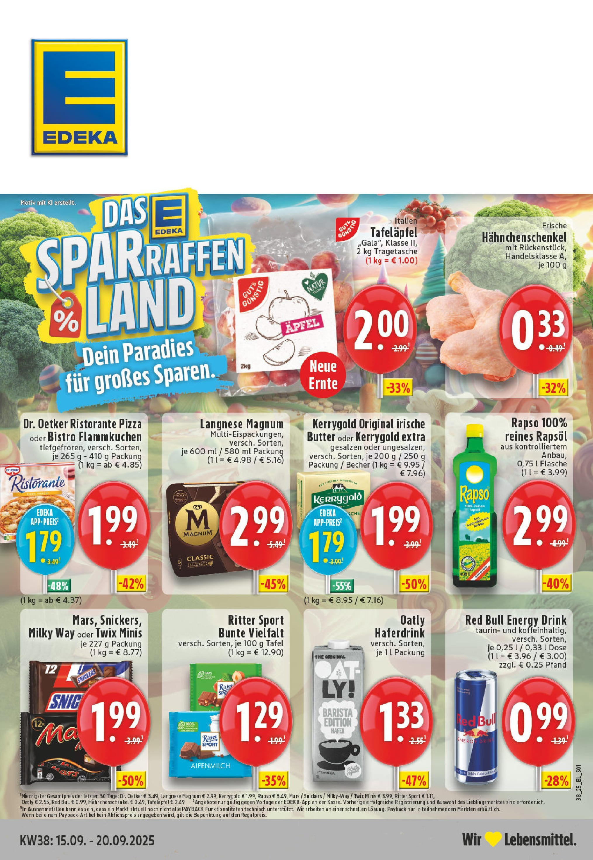 Edeka prospekt Winterberg-Zueschen	 (ab 14.09.2025) » Angebote Online | Seite: 1 | Produkte: Rapsöl, Ritter sport, Snickers, Haferdrink