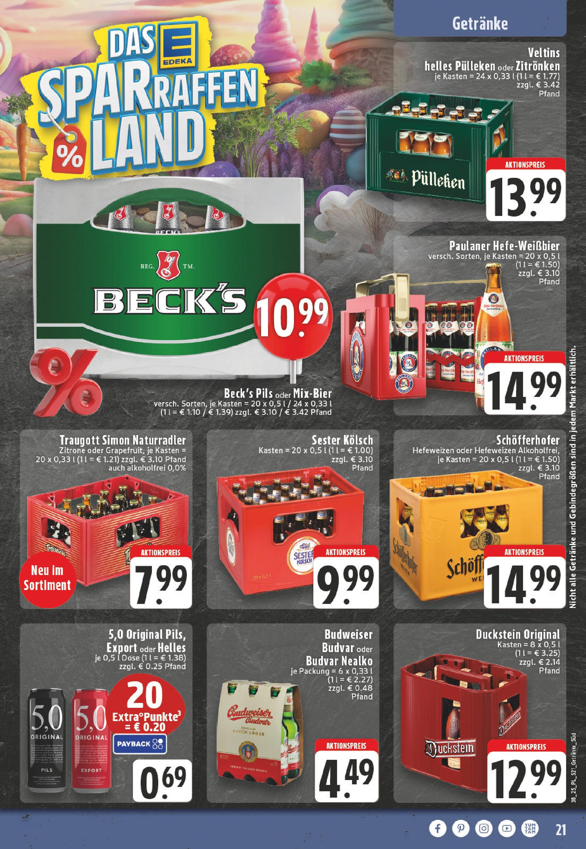 Edeka prospekt Bornheim	 (ab 14.09.2025) » Angebote Online | Seite: 23 | Produkte: Pils, Zitrone, Budweiser, Veltins